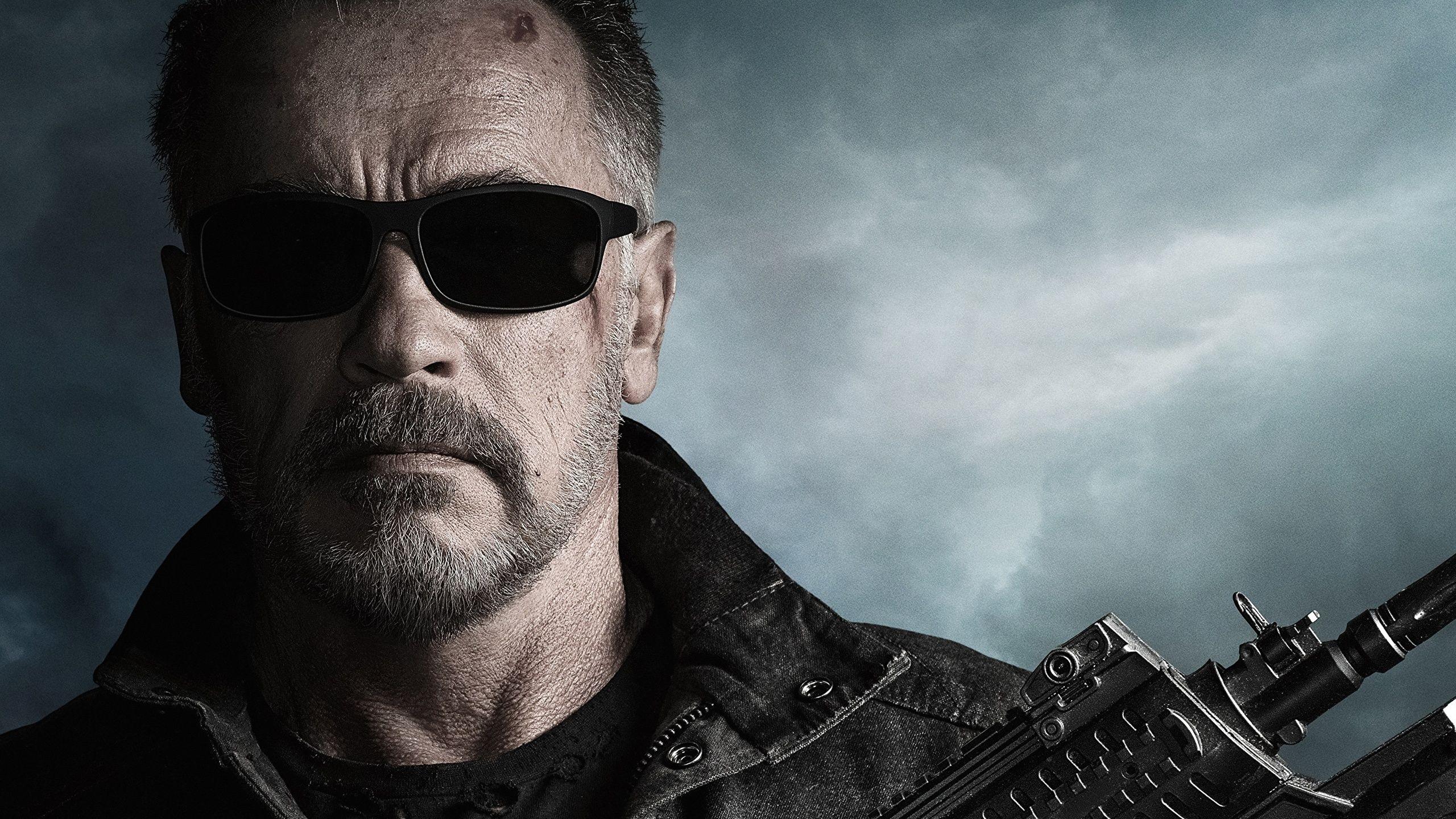 2560x1440 Desktop Wallpaper Arnold Schwarzenegger Moustache 2560x1440