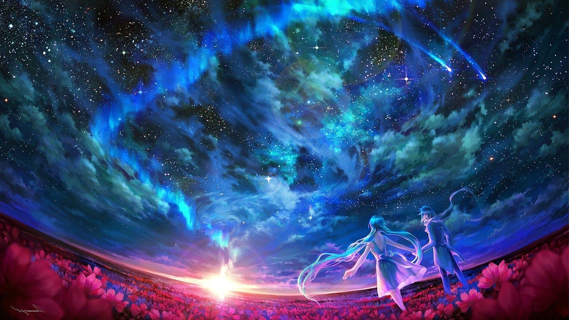 1920x1080 Blue Anime Sky [1920x1080] A YMOB2eI