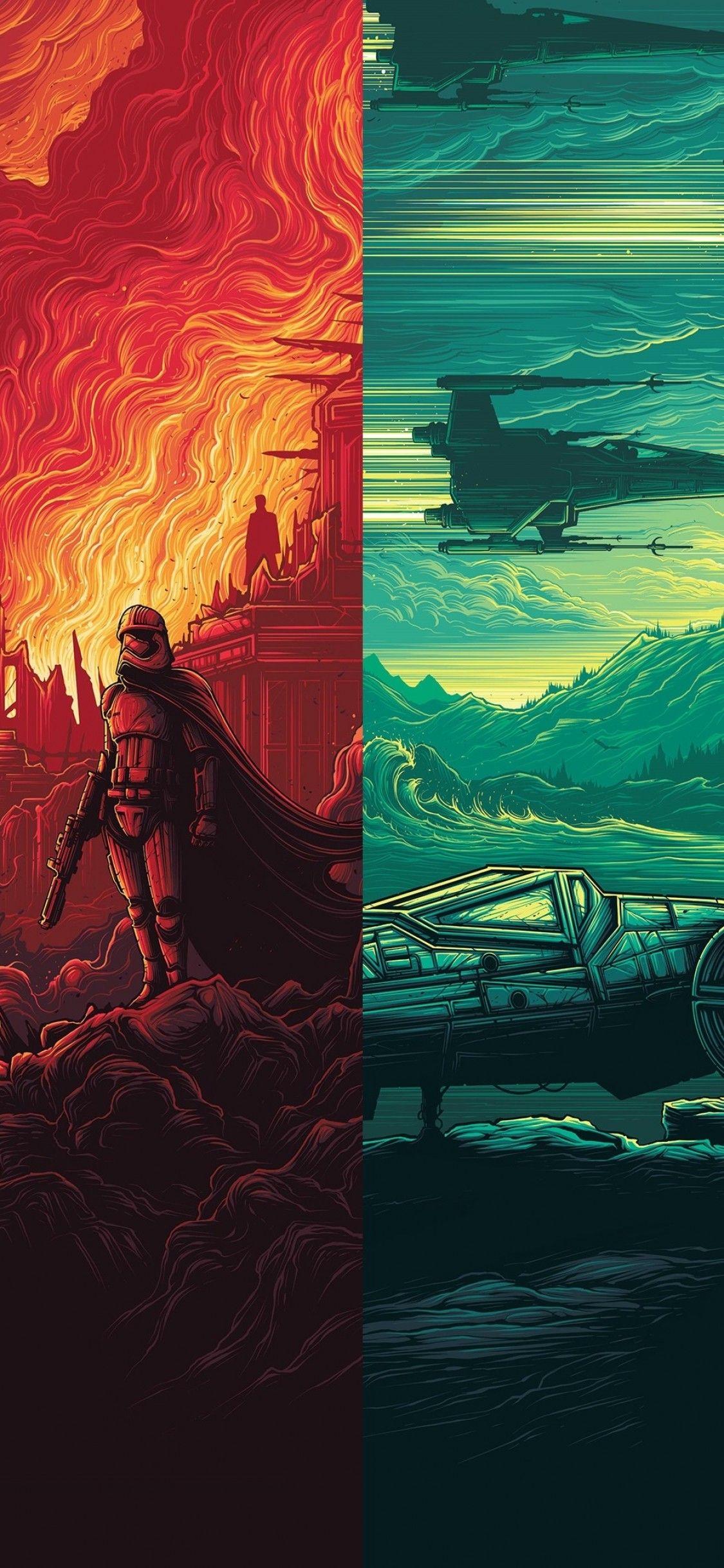 1125x2436 Download 1125x2436 Star Wars, Paintings, Rebel Alliance, Galactic