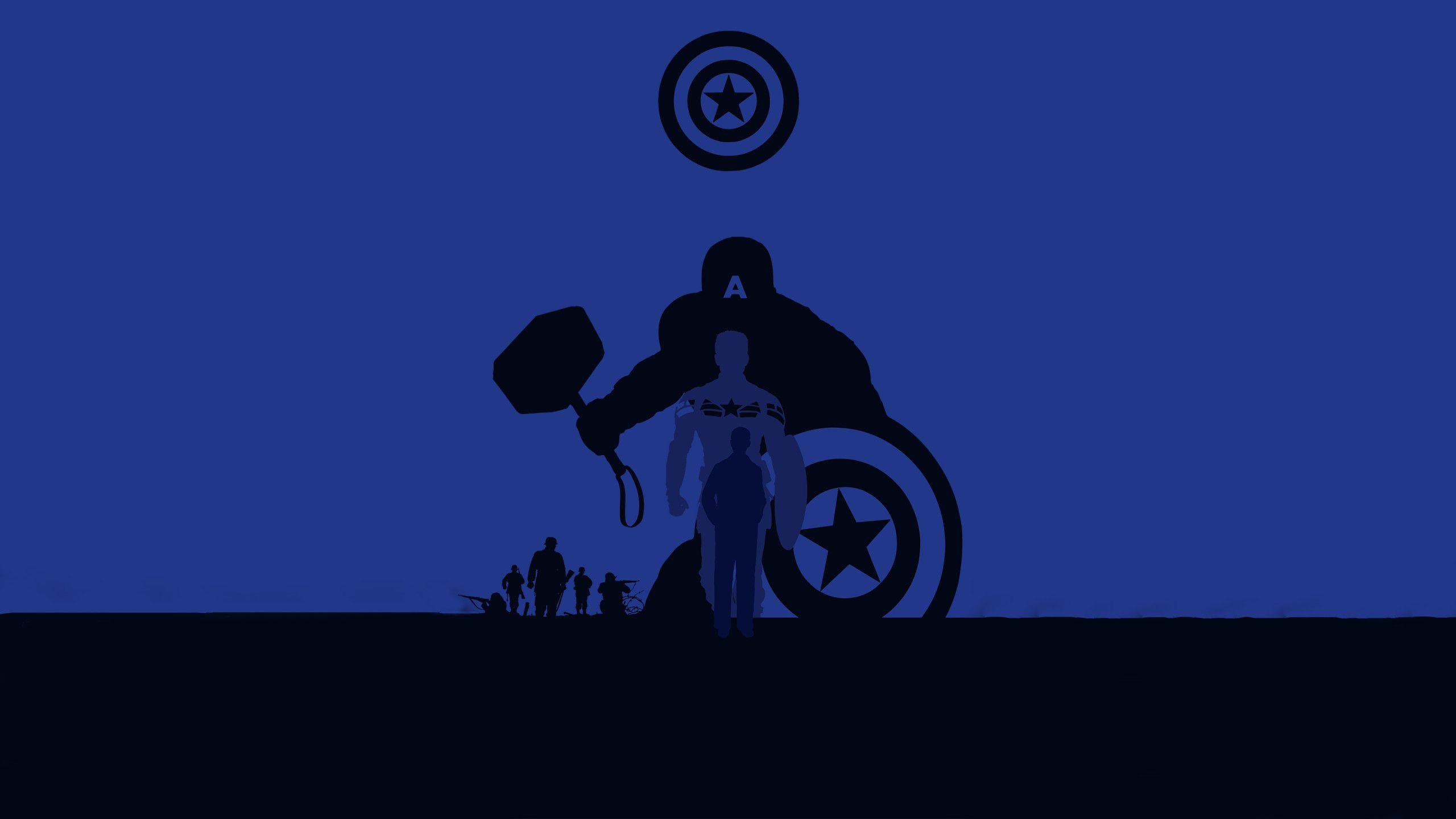 2560x1440 Avengers Endgame Minimalist Wallpaper HD Wallpaper