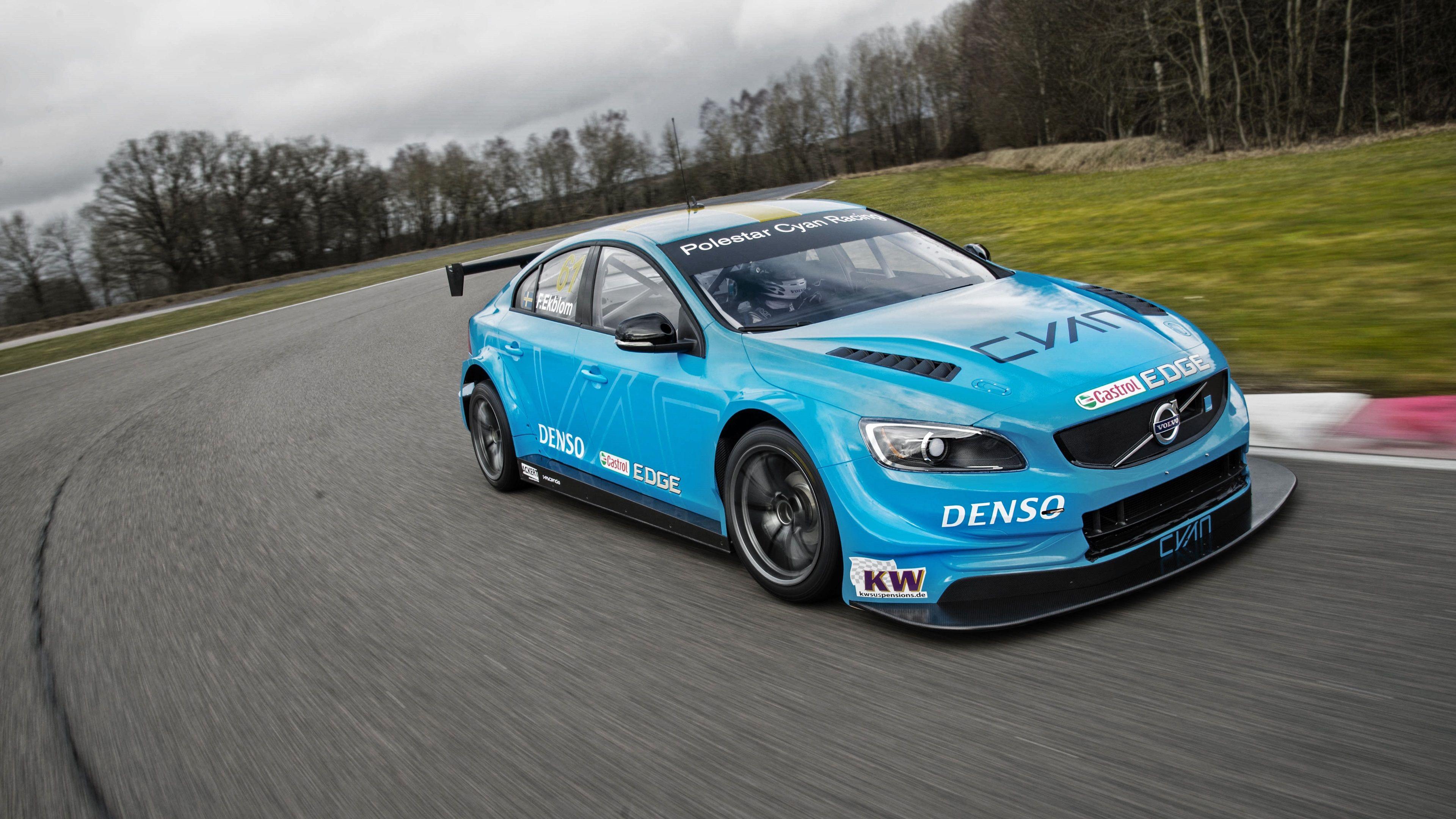 3840x2160 Wallpaper Volvo S60 Polestar Blue Car Speed S60
