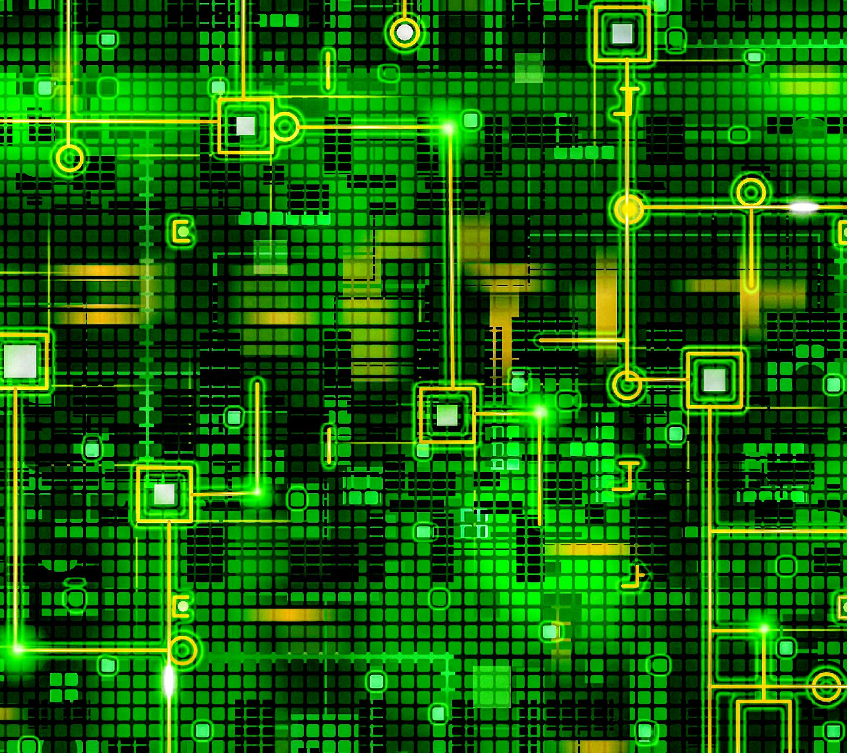 2880x2560 Computer Circuit Wallpaper