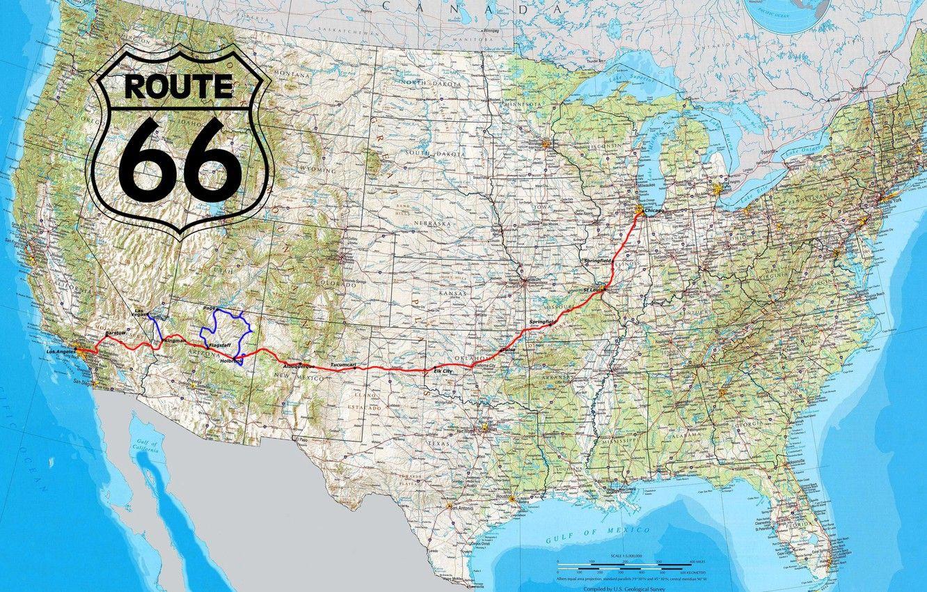 1332x850 Wallpaper USA, road, Map, Route highway, miscellanea, North