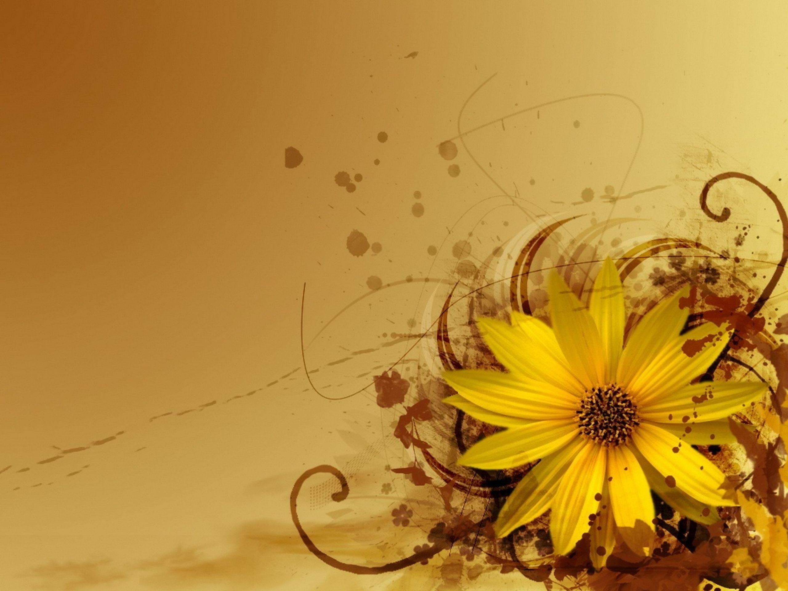 2560x1920 Yellow Flower Abstract desktop PC and Mac wallpaper