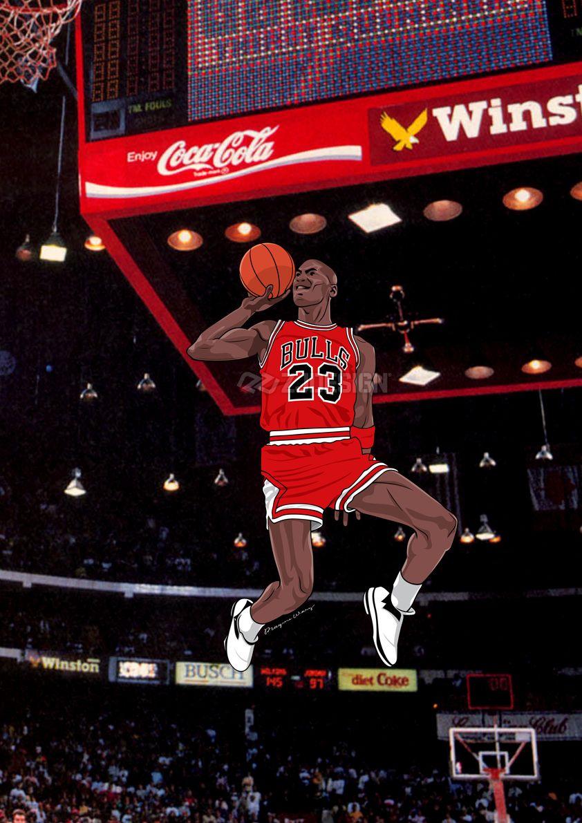 Download Legendary Michael Jordan showcases his iconic slam dunk Wallpaper   Wallpaperscom
