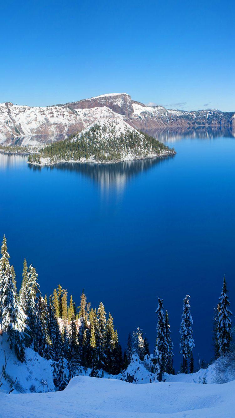 750x1334 Earth Crater Lake (750x1334) Wallpaper
