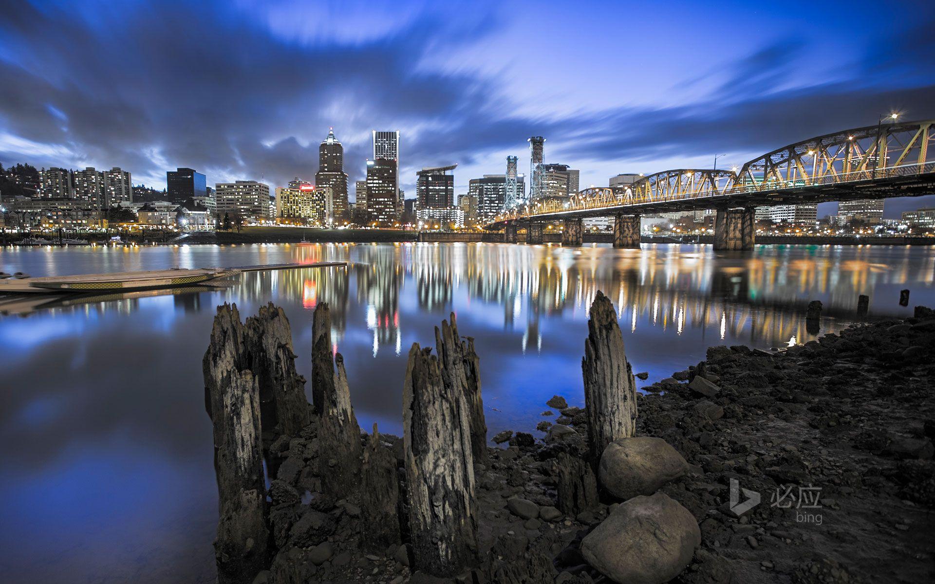 1920x1200 Free download Portland skyline and Willamette River Oregon HD Bing