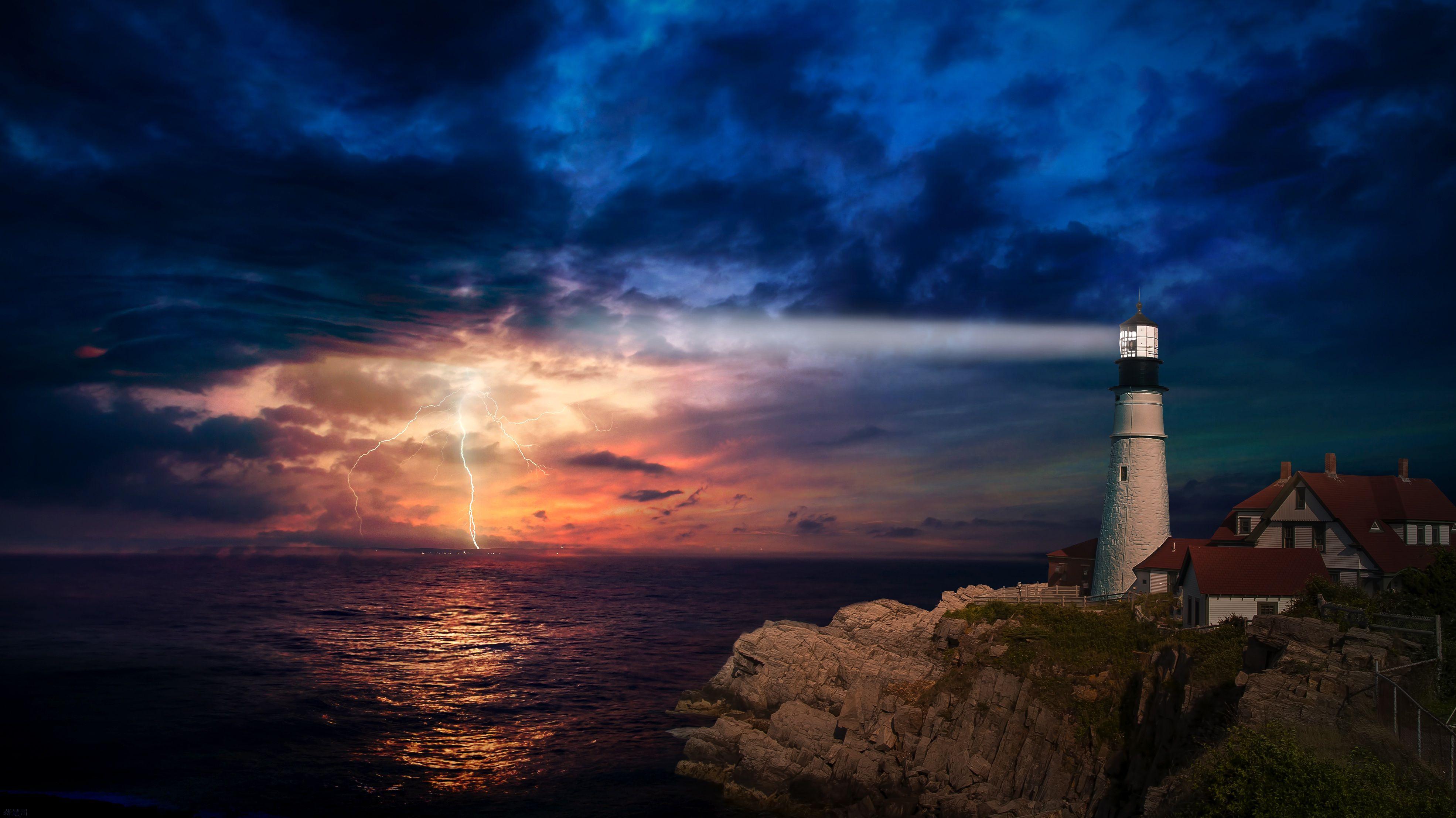 Lighthouse Sunset Wallpapers - Top Free Lighthouse Sunset Backgrounds -  WallpaperAccess