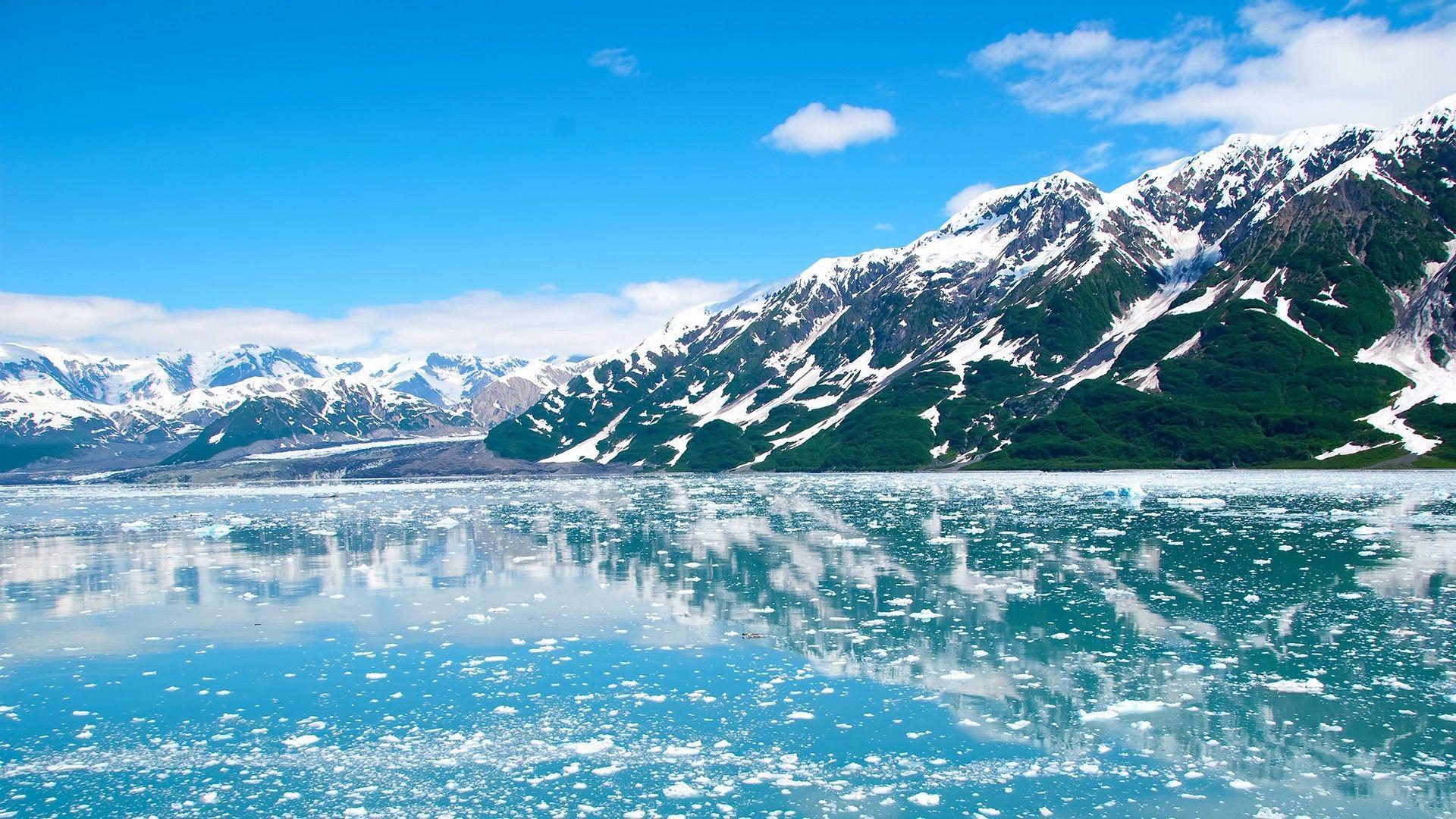 1920x1080 Snow Mountain Lake Wallpaper
