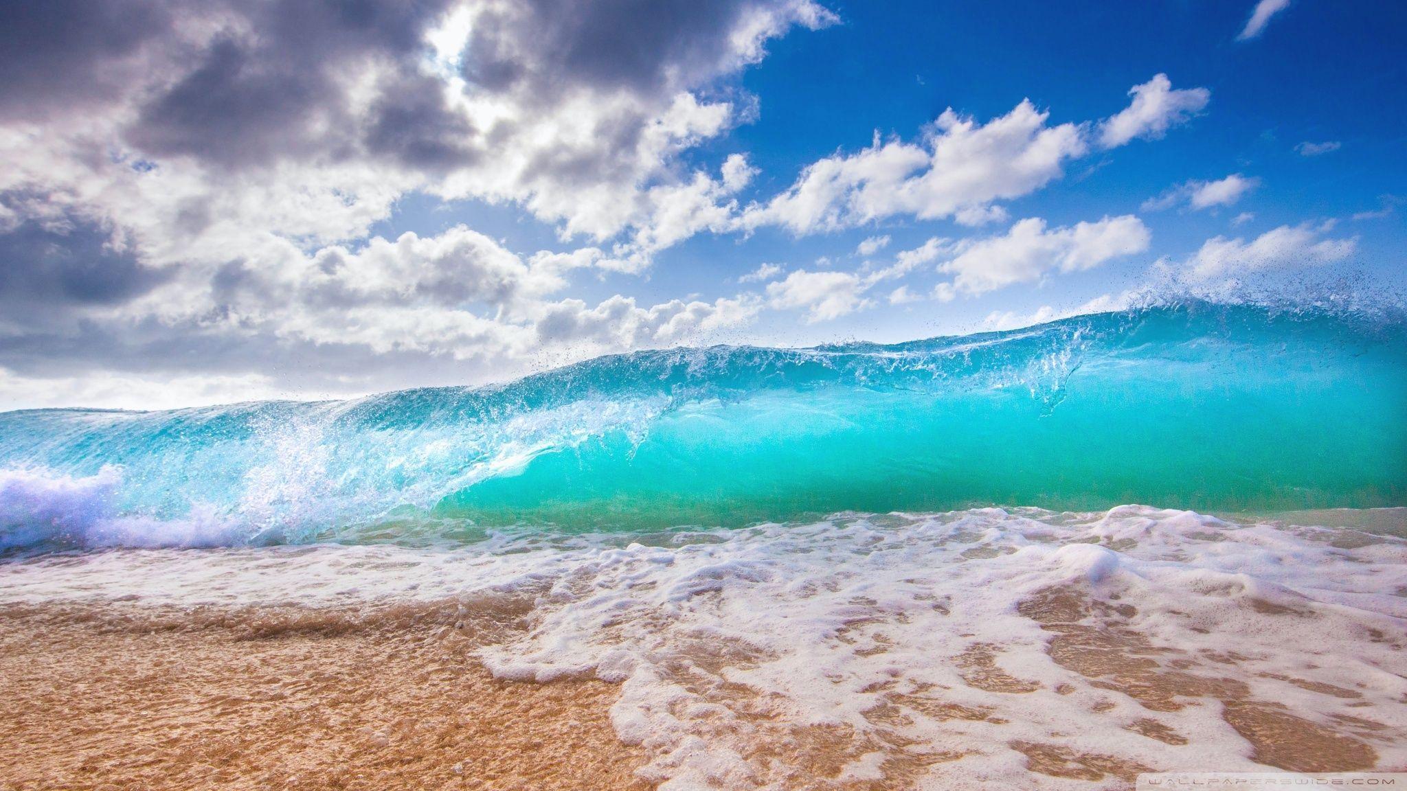 2048x1152 Ocean Waves 4K HD Desktop Wallpaper for 4K Ultra HD TV. Waves