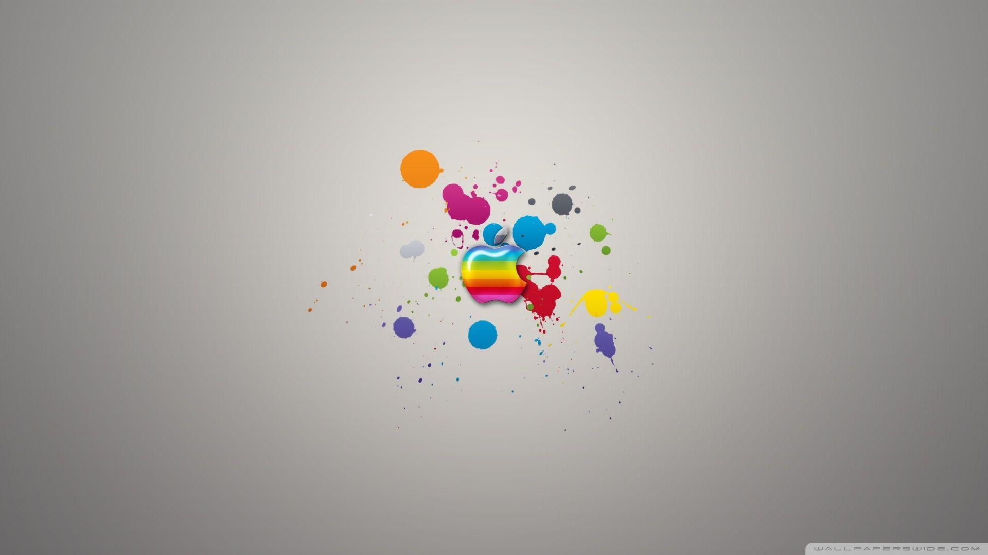 1920x1080 Glossy Apple Colorful Splash Ultra HD Desktop Background Wallpaper