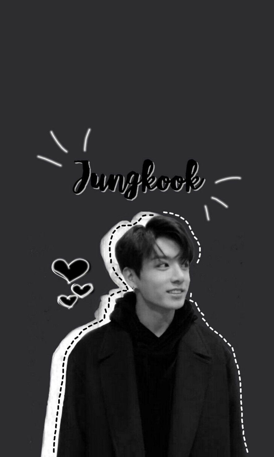 887x1479 jungkook #bts #btswallpaper #black #white #aesthetic jungkook