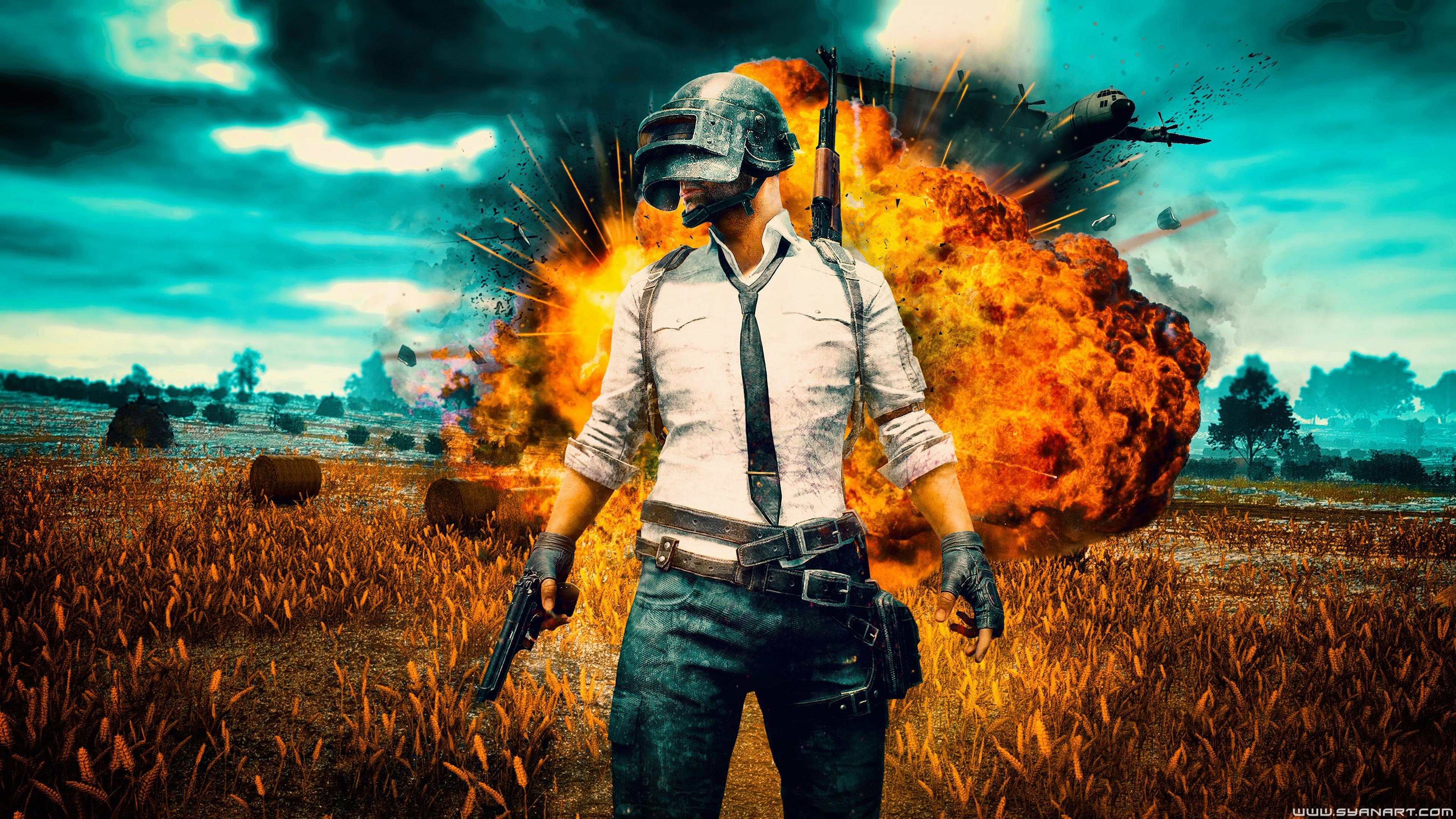 3840x2160 PUBG Explosion 4K wallpaper