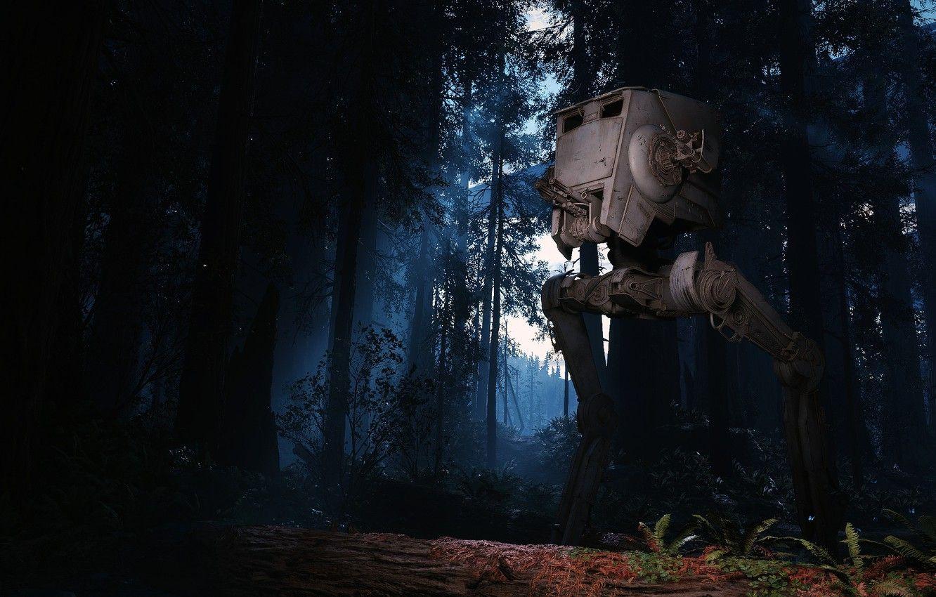 1332x850 Wallpaper forest, trees, Electronic Arts, star wars battlefront