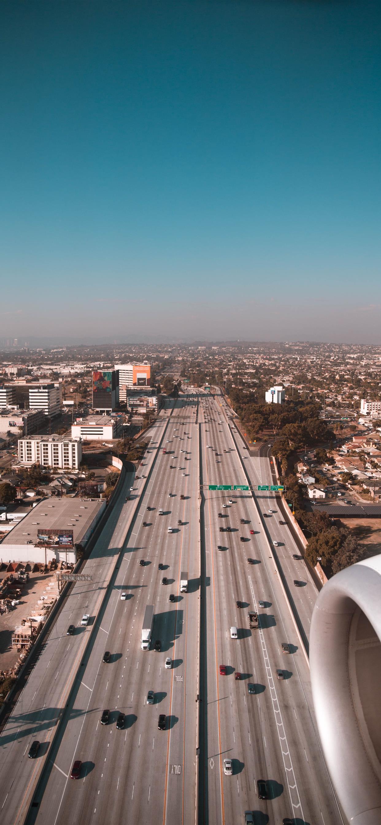 1242x2688 LA Highway iPhone X Wallpaper Free Download