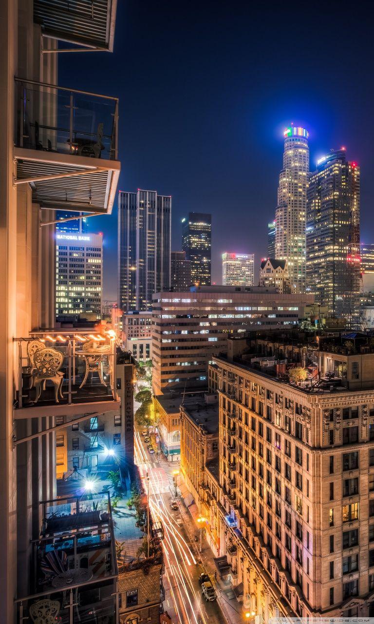 768x1280 Los Angeles At Night Ultra HD Desktop Background Wallpaper for 4K