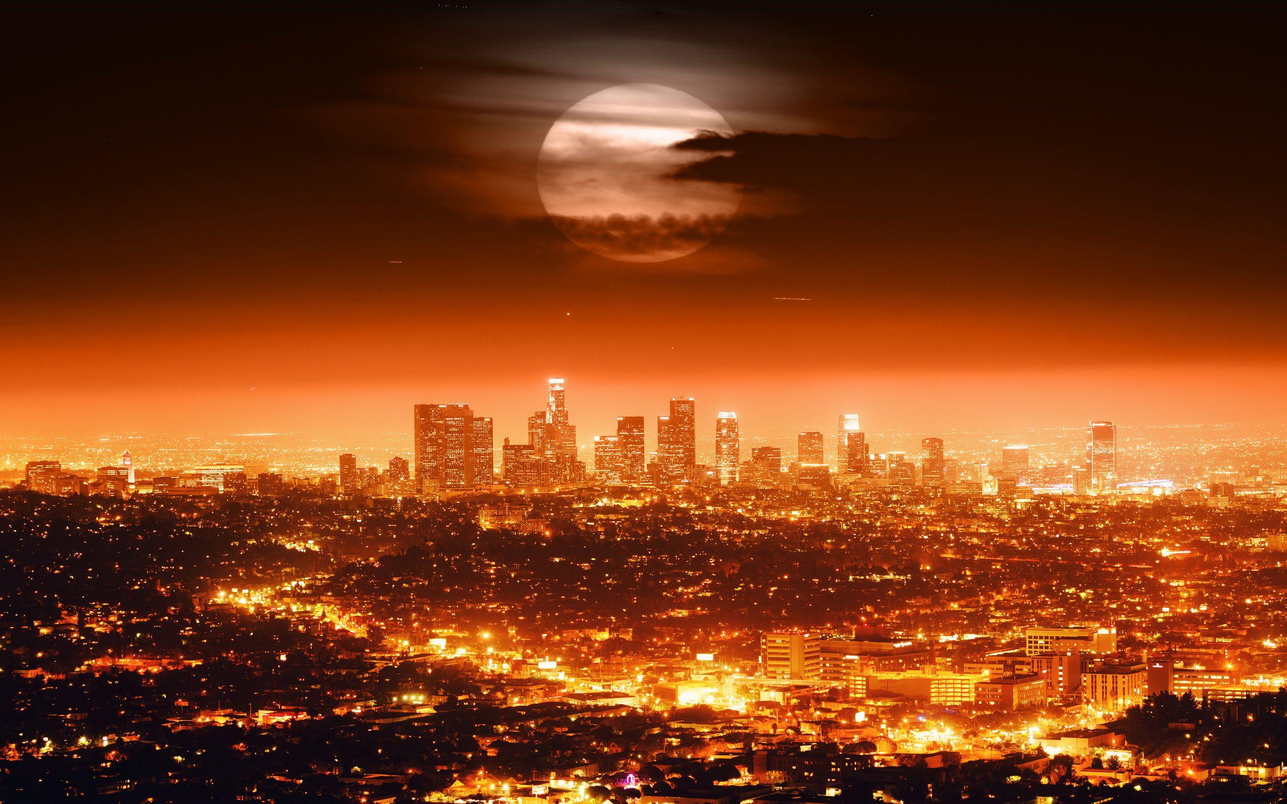 2560x1600 High Definition Los Angeles Wallpaper Image In 3D For Download