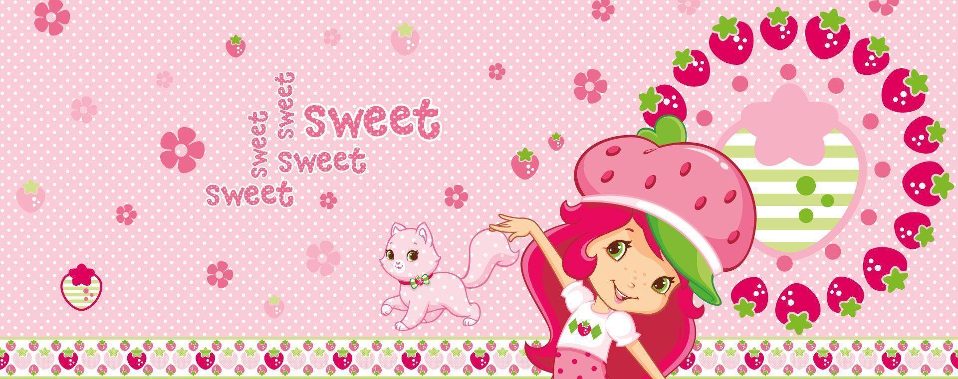 1920x760 Strawberry Shortcake Background