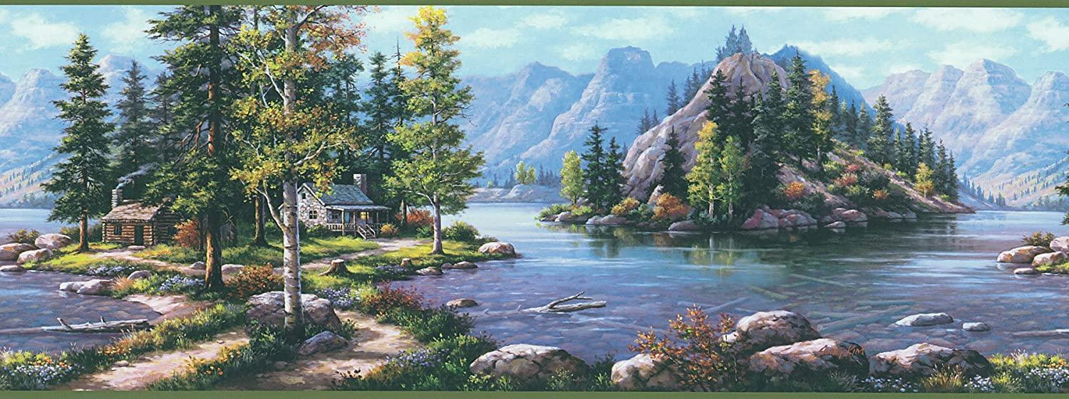 1500x561 Brewster 145B87725 Northwoods Lodge Bunyan Blue Mountain Cabin