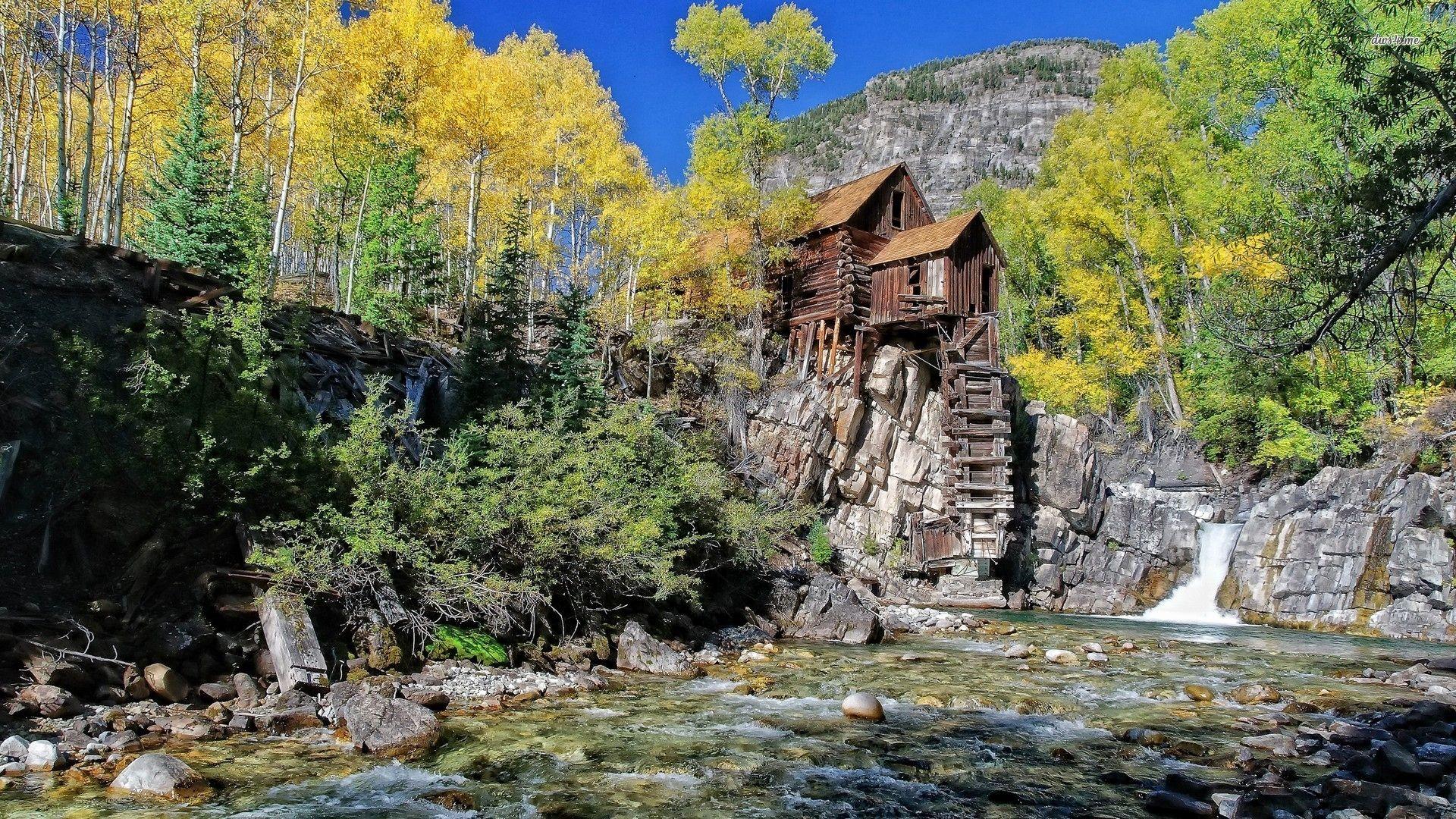 1920x1080 Cabin Wallpaper Beautiful Mountain Cabin Wallpaper for Desktop