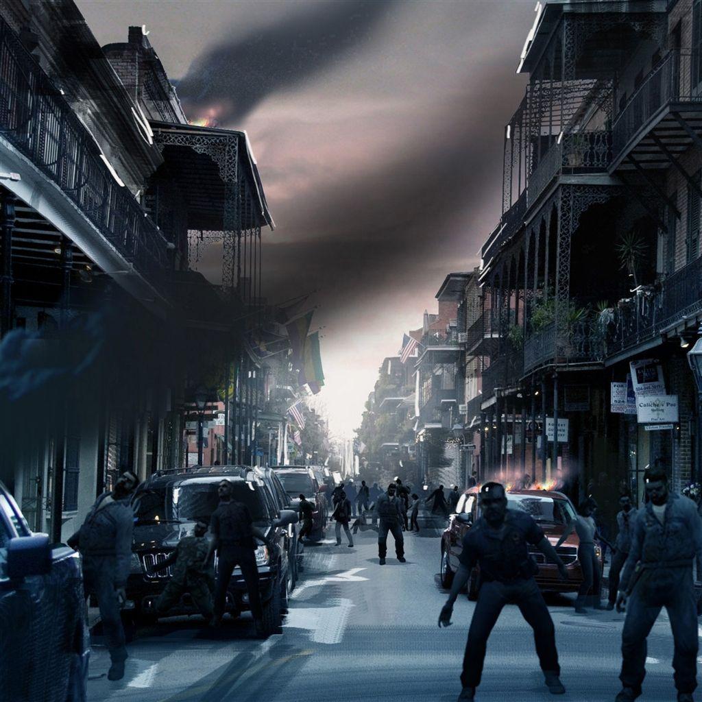 1024x1024 Free download Zombies City HD iPad Air Wallpaper Download iPhone