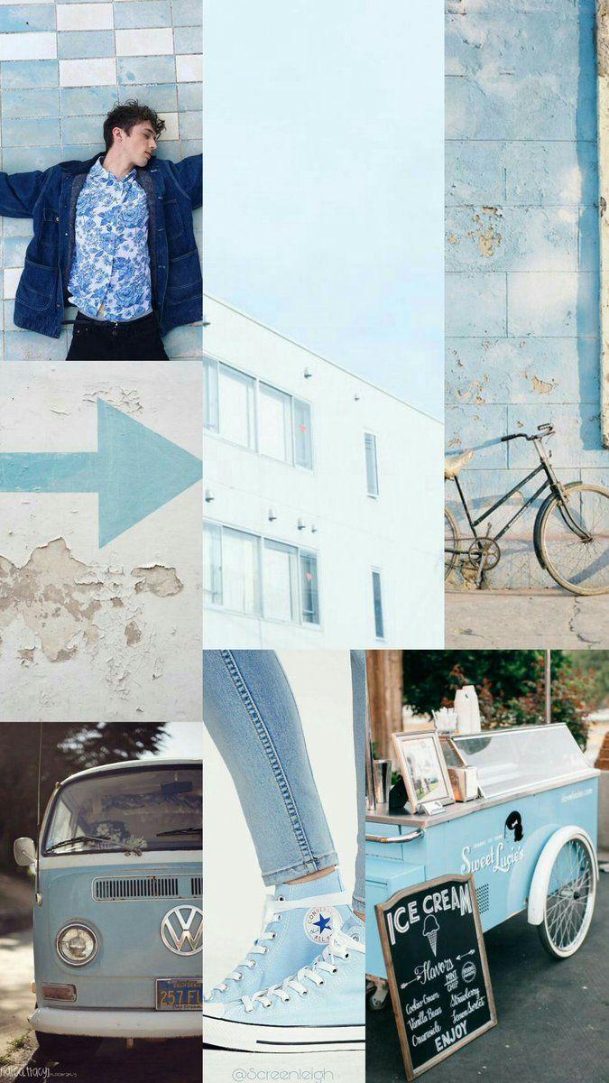 675x1200 Free Lockscreens Blue Collage Wallpaper