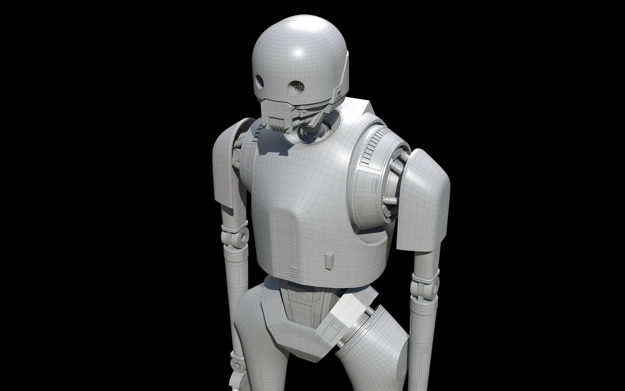 2048x1280 K 2SO Star Wars 3D Model