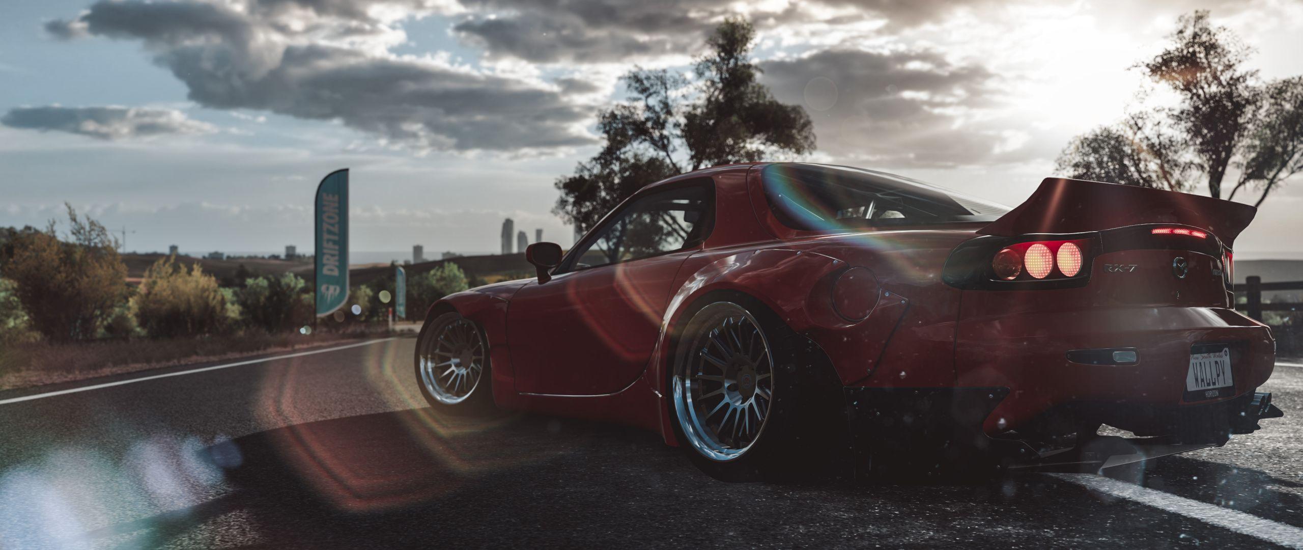 2560x1080 Download Forza Horizon Mazda RX- video game, car wallpaper
