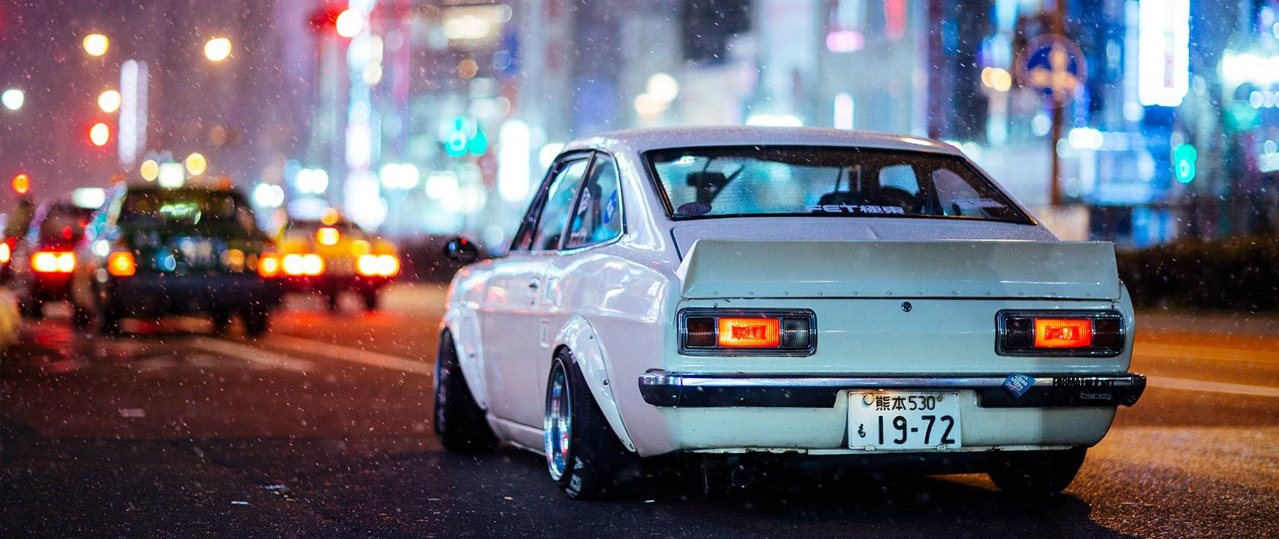 2560x1080 Classic White Coupe, Ultra Wide, Car HD Wallpaper