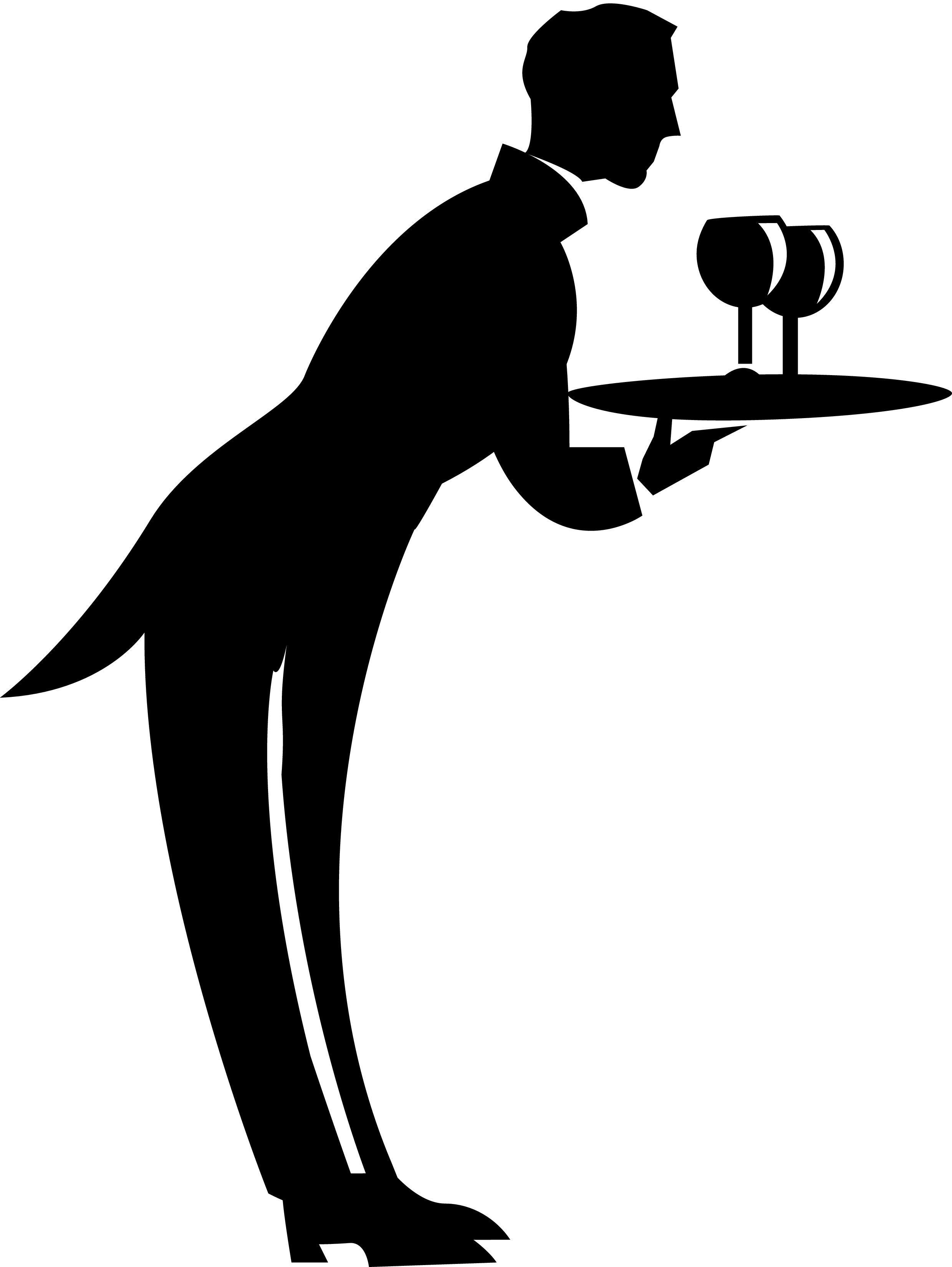 2479x3300 Waiter Clipart Image