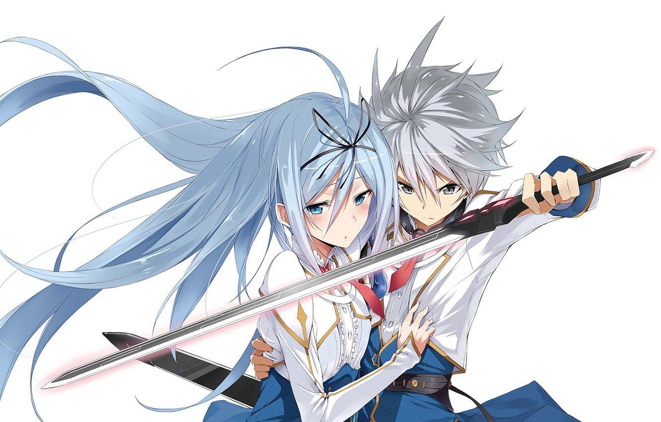1332x850 Wallpaper kawaii, girl, sword, anime, boy, ken, blade, japanese