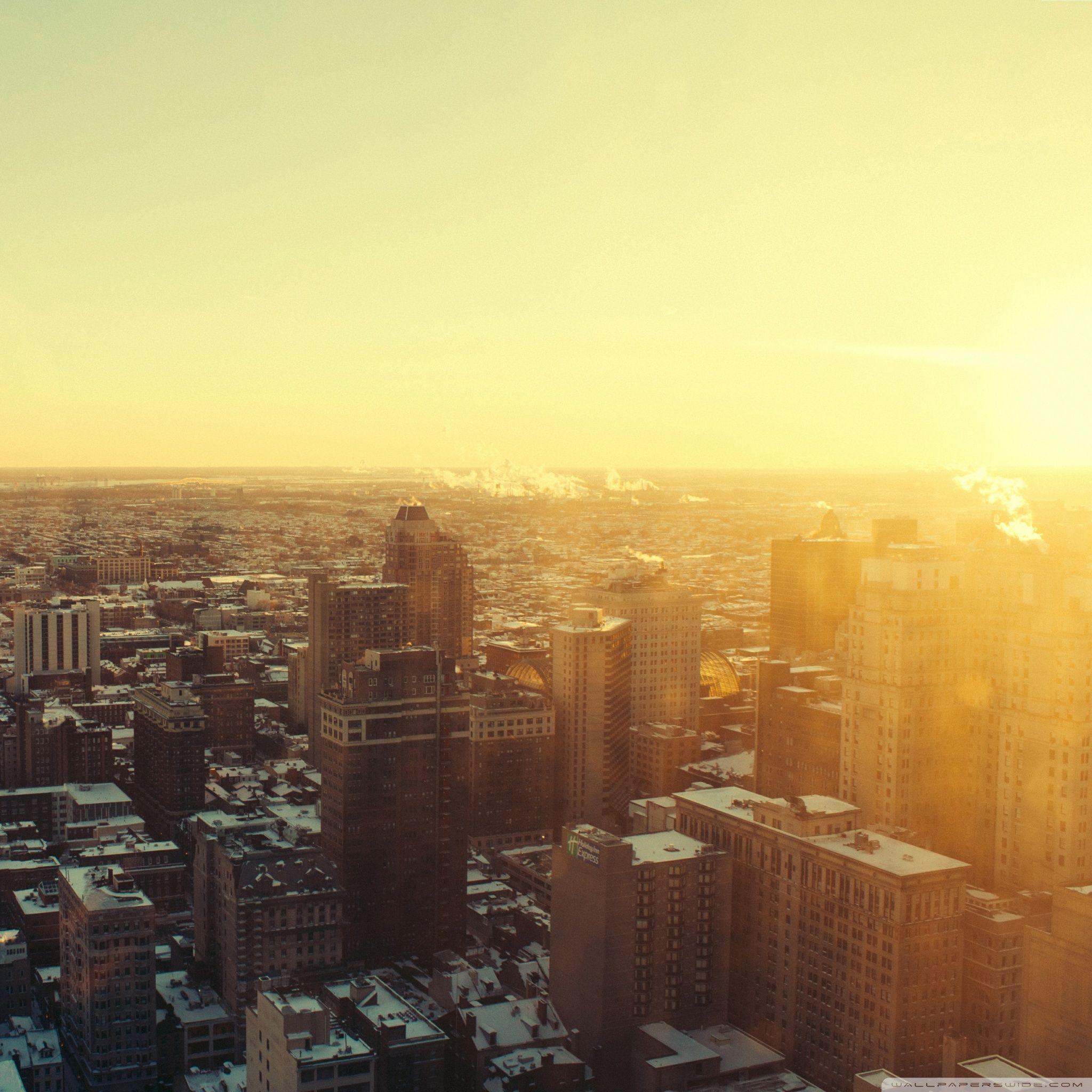 2048x2048 Urban Sunrise Ultra HD Desktop Background Wallpaper for 4K UHD TV