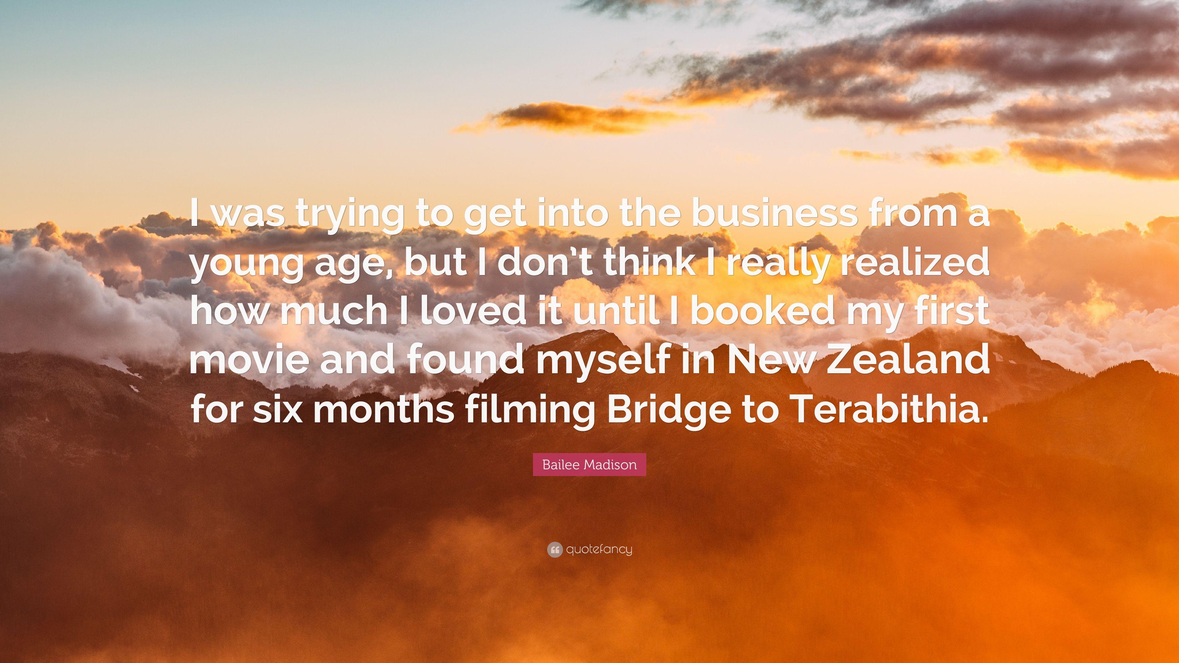 3840x2160 Bailee Madison Quote: “I was trying to get into the business