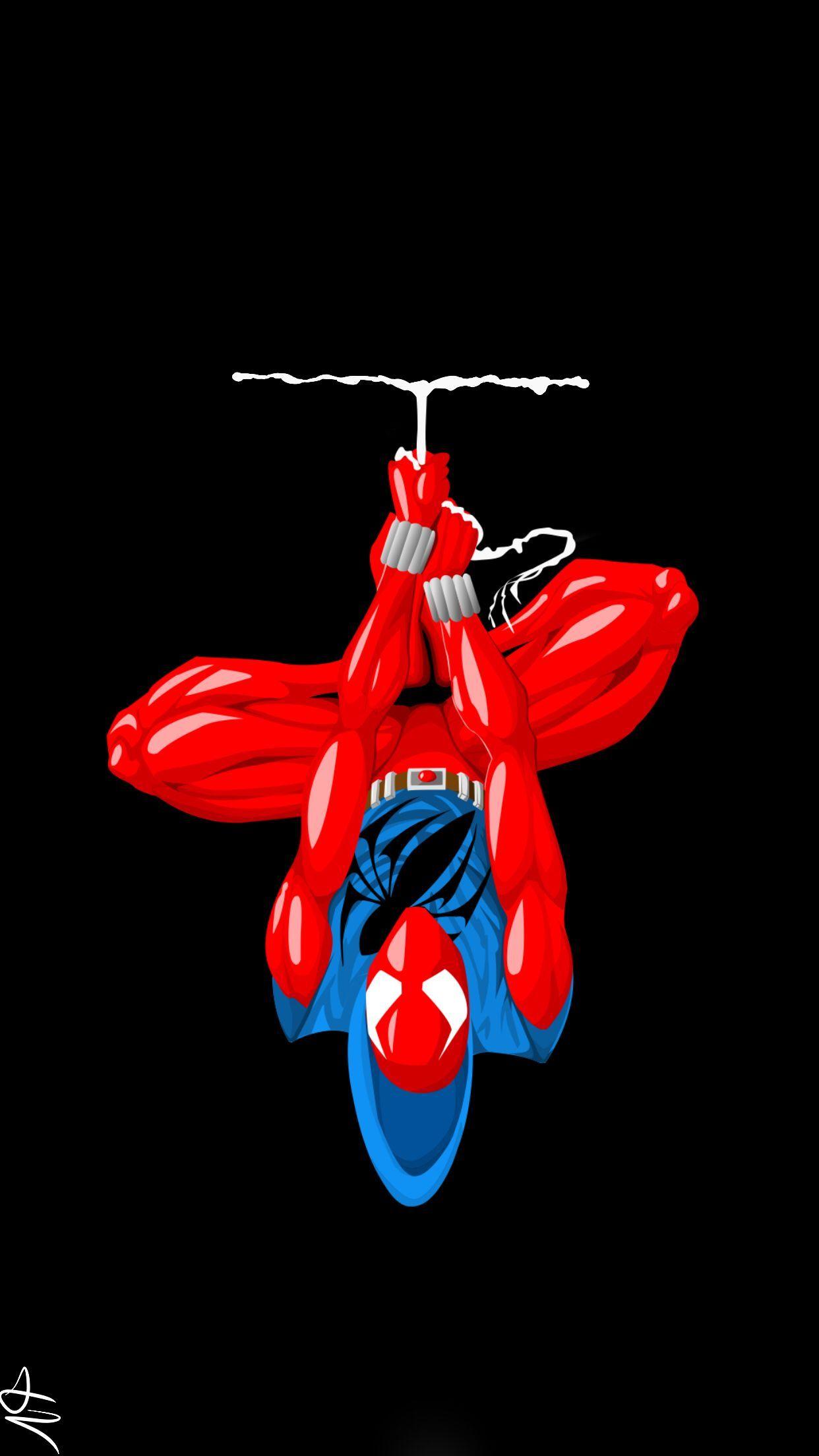 1242x2208 Original Scarlet Spider iPhone lockscreen wallpaper. Scarlet
