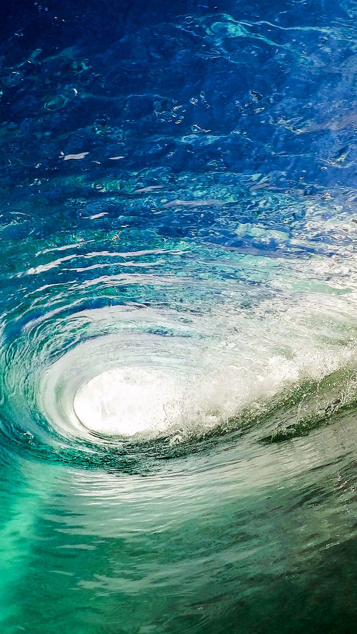 1242x2208 Wave Cool Summer Vacation Ocean Blue Green Surf Wallpaper