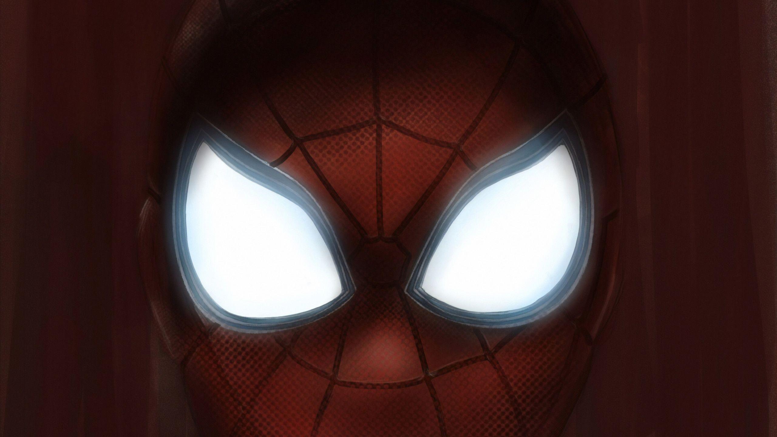 2560x1440 Spiderman Mask Eyes 1440P Resolution HD 4k Wallpaper