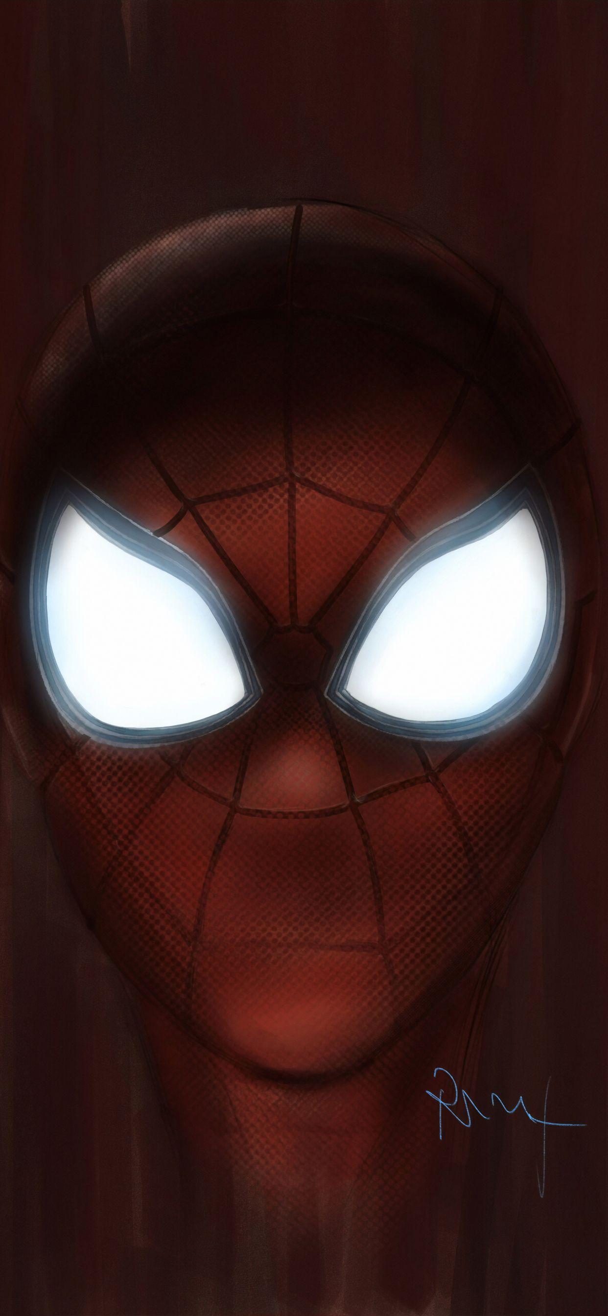 1242x2688 Spiderman Mask Eyes iPhone XS MAX HD 4k Wallpaper