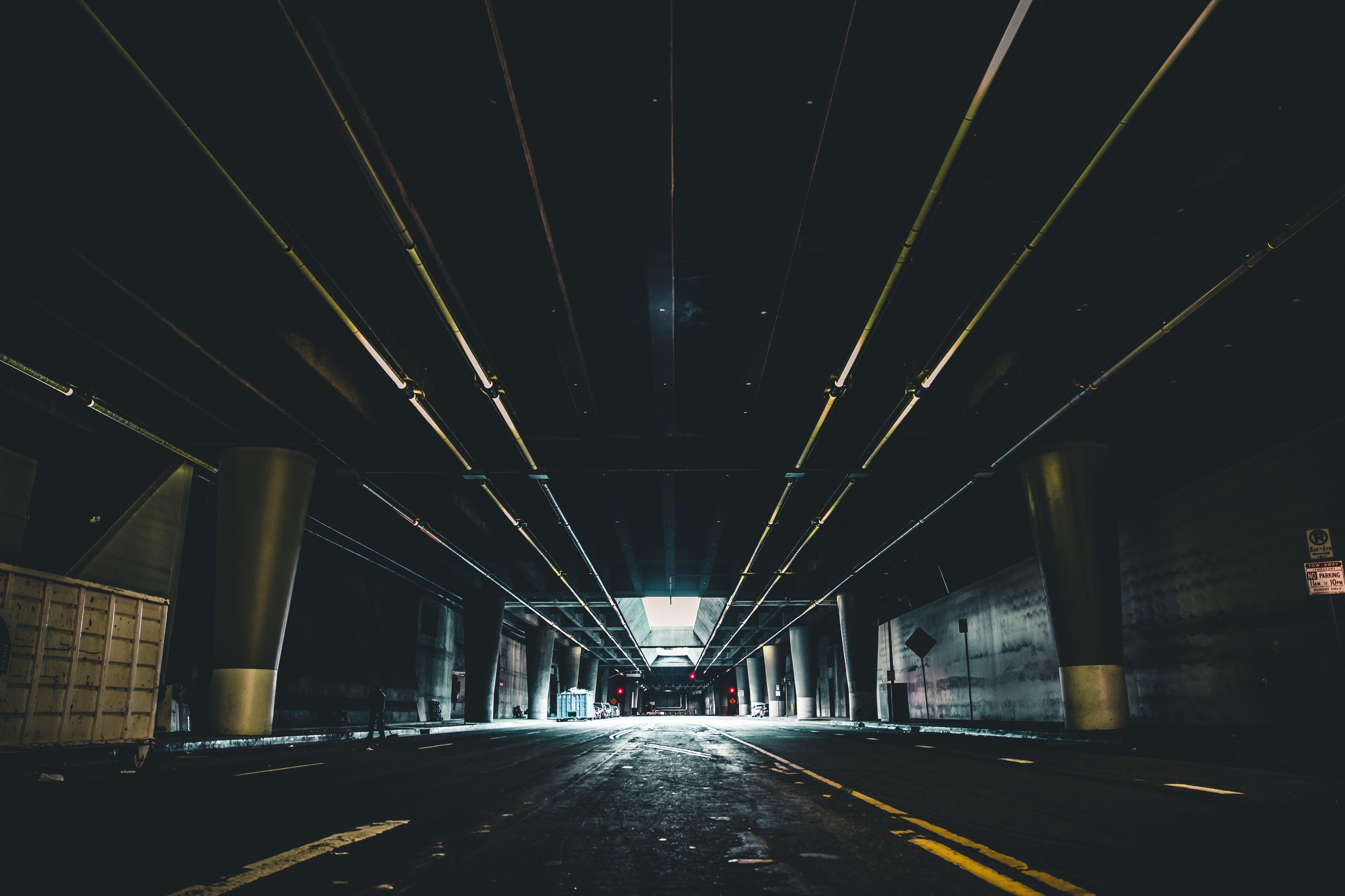 6711x4474 #city, #dark, #empty, #architecture, #bridge, #street