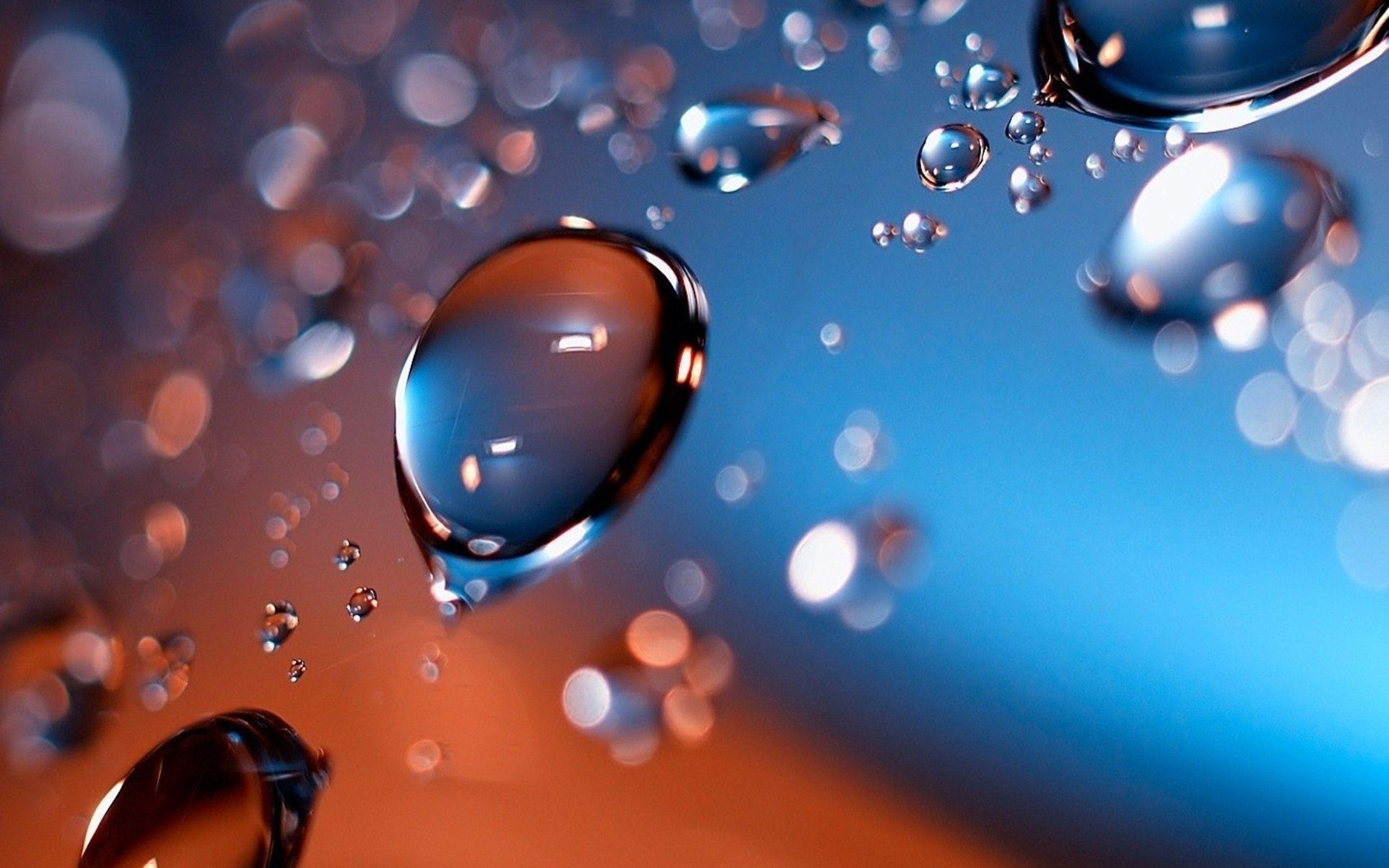 2560x1600 Macro Water Drops Wallpaper :
