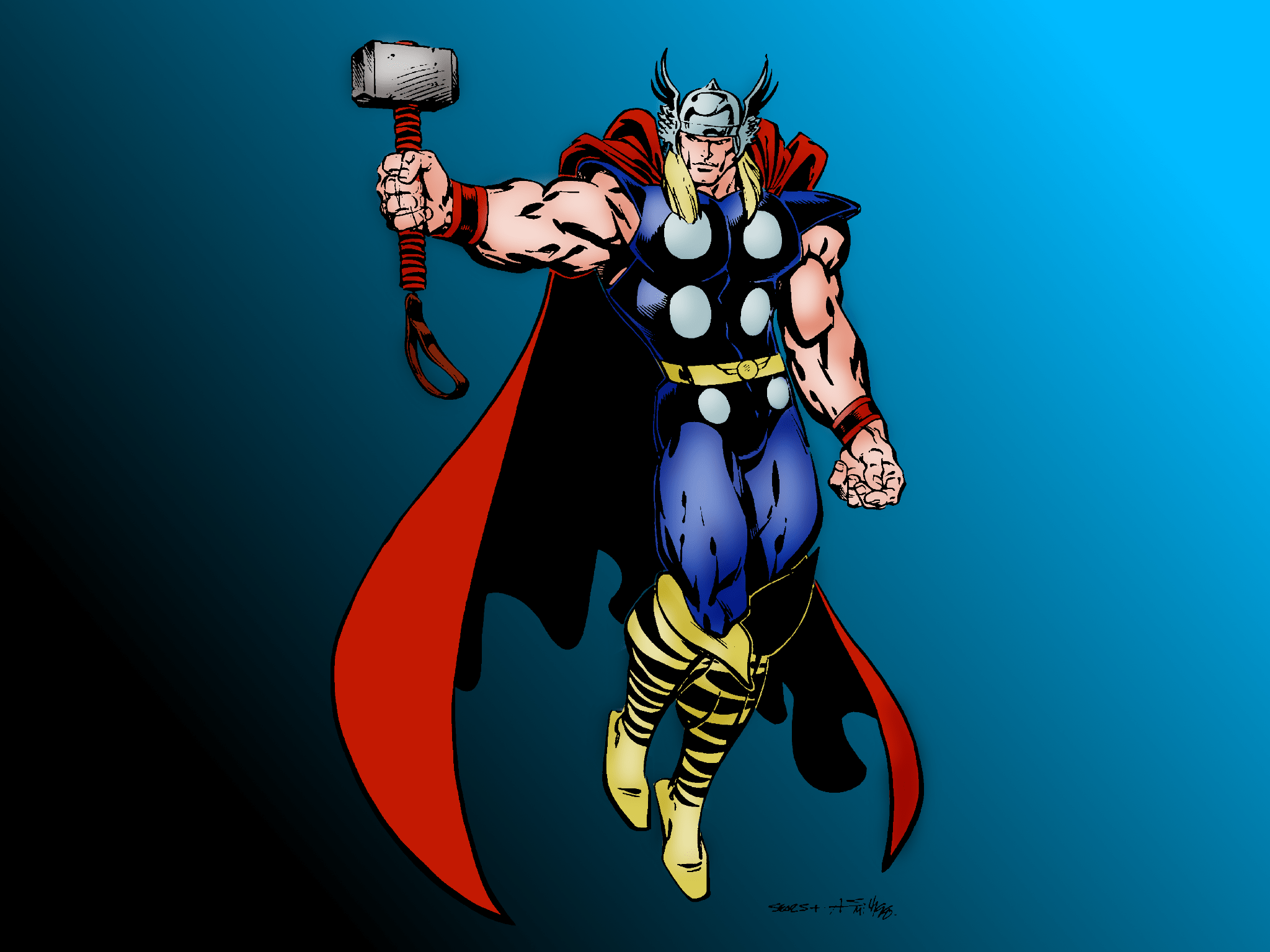 2048x1536 Thor wallpaper by Bart Sears, colors