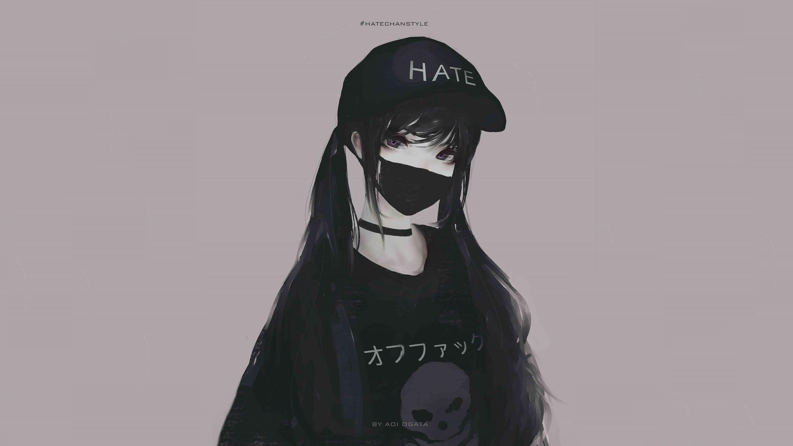 Anime Girl Wallpaper With Mask gambar ke 1