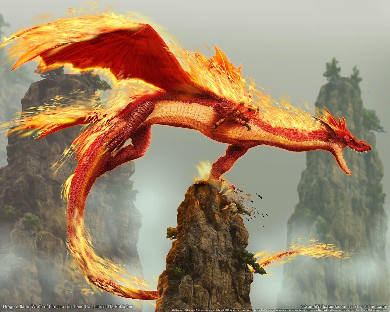 1280x1024 Download wallpaper: orange dragon wallpaper, wallpaper