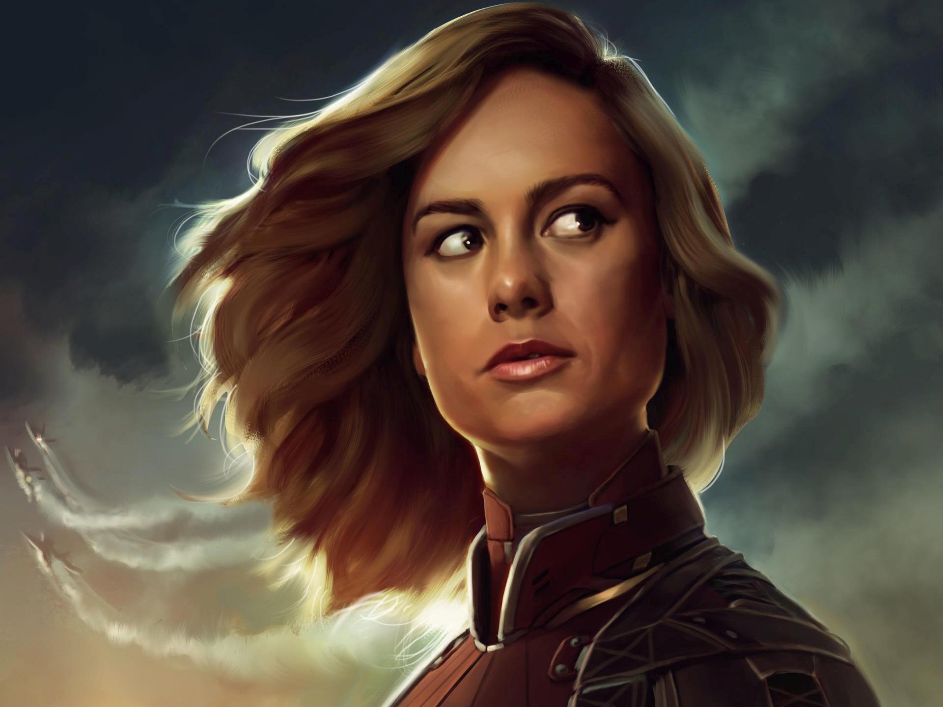 1920x1440 Captain Marvel Brie Larson Wallpaper