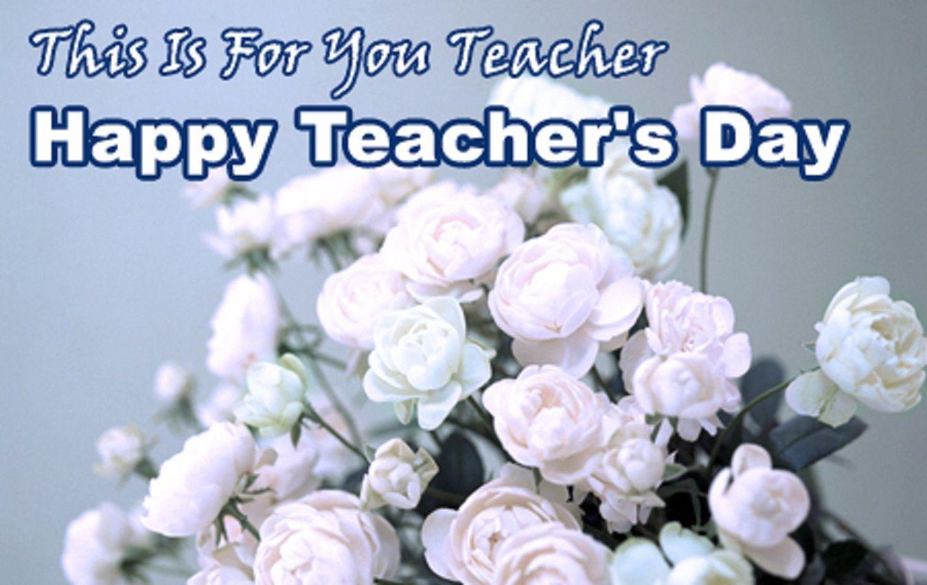1350x852 Teachers day quotes. Happy Teacher's Day cute wallpaper. Weiße
