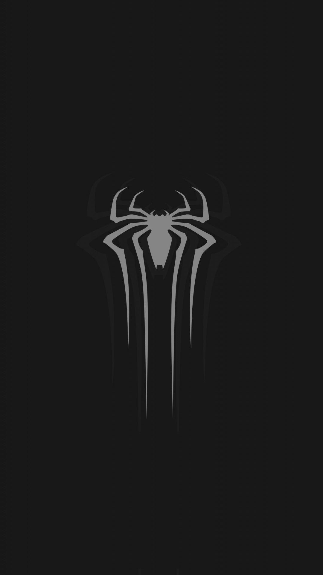 1080x1920 Tải xuống 1080x1920 Logo hình nền, Màu xám, Người nhện, Tối thiểu, Tối