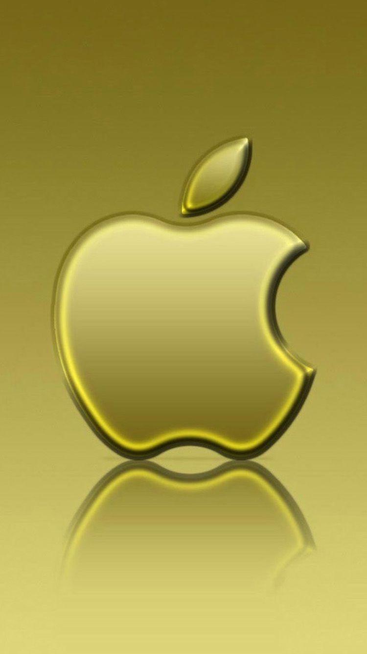 750x1334 Apple logo light green theme iPhone 6 750×334