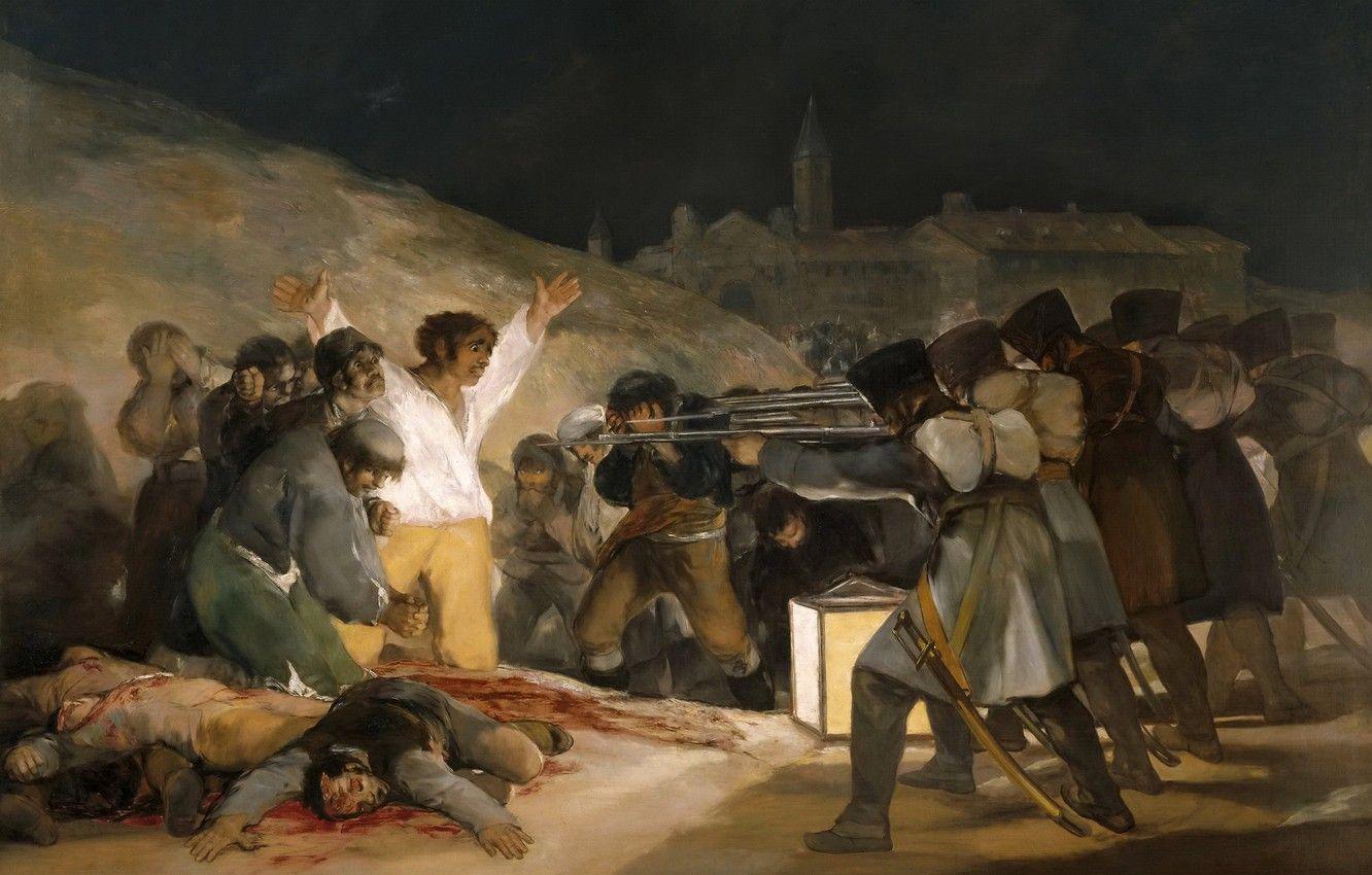 1332x850 Wallpaper picture, genre, Francisco Goya, The Shooting Of