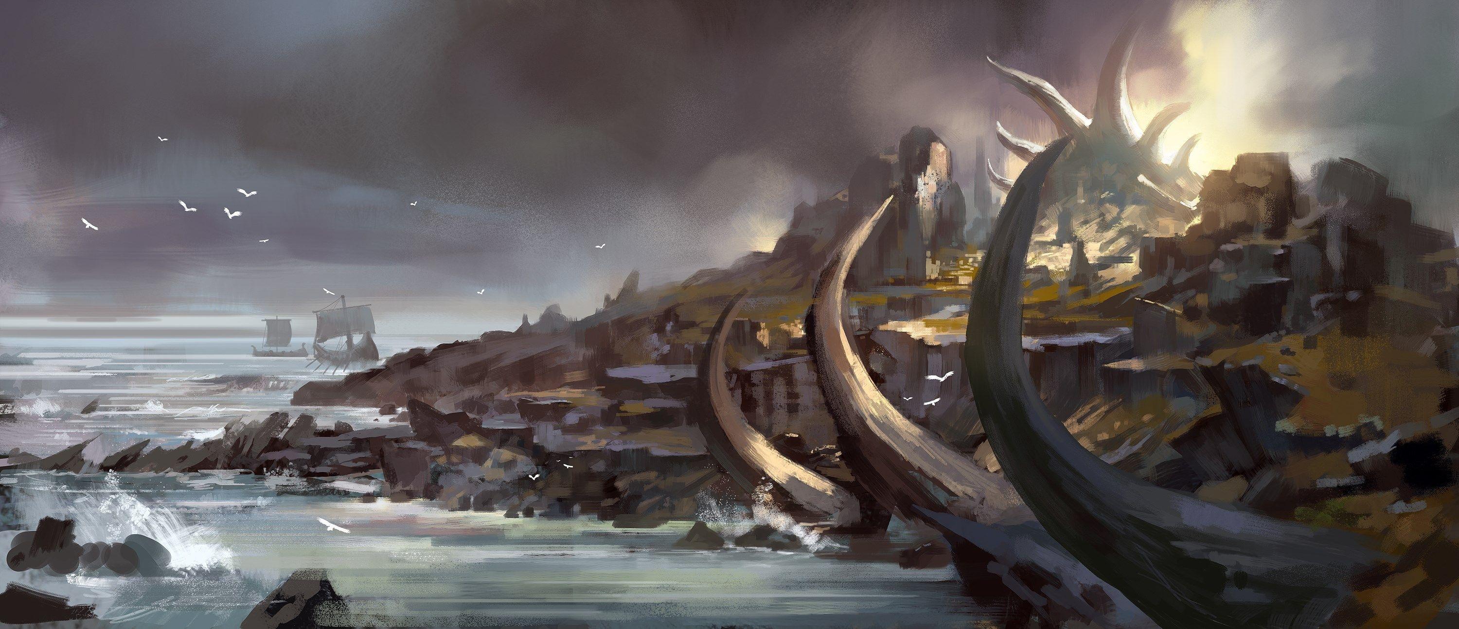 3000x1293 Hd Widescreen Wallpaper Of Ice And Fire, HD Wallpaper