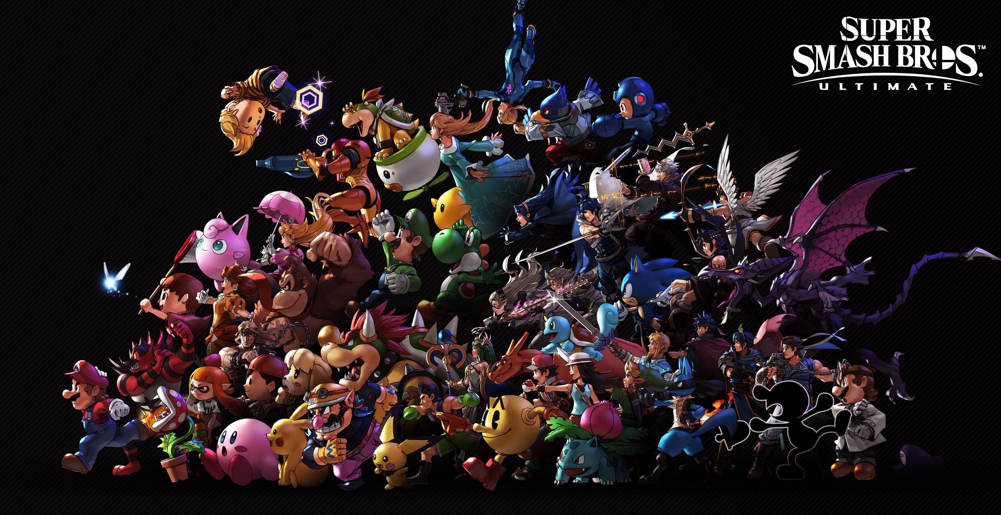 3411x1757 Free download Super Smash Bros Ultimate HD Wallpaper Background