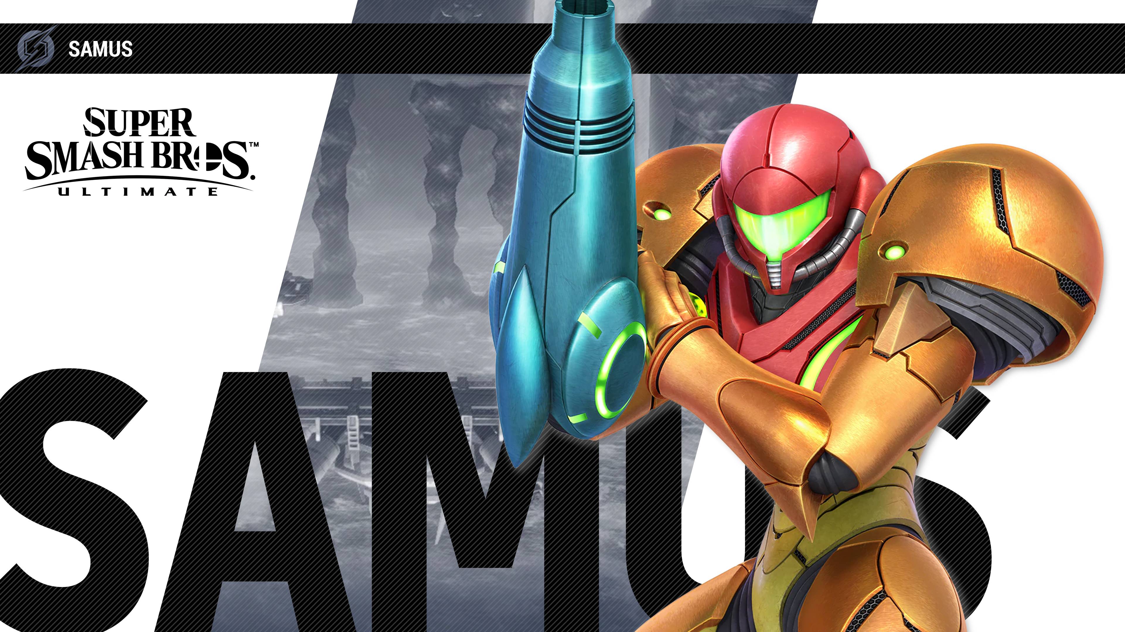 3840x2160 Super Smash Bros Ultimate Samus Wallpaper. Cat with Monocle